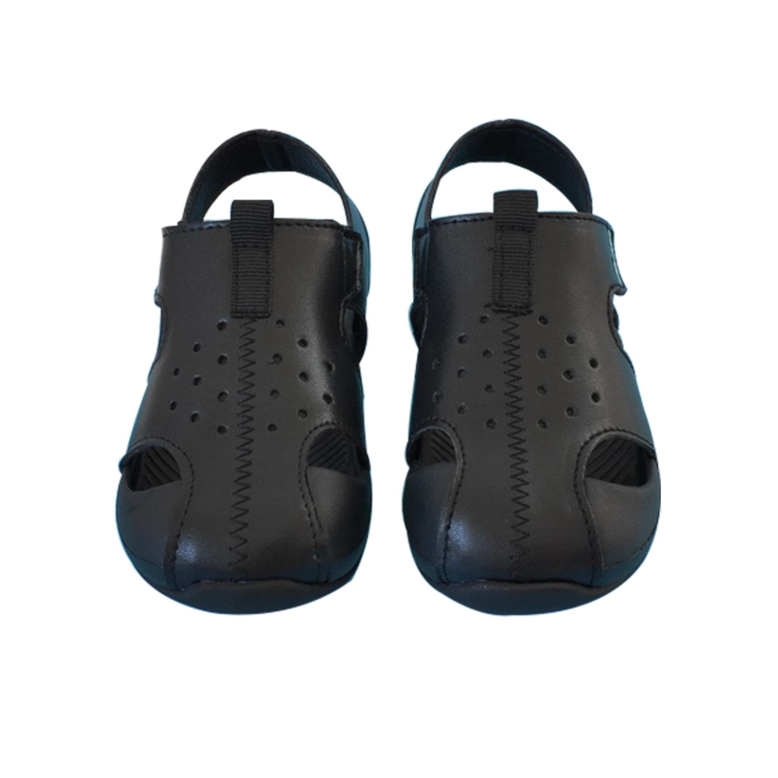 Boys Closed Toe Leather Sandals for Summer Beach & Outdoor Play