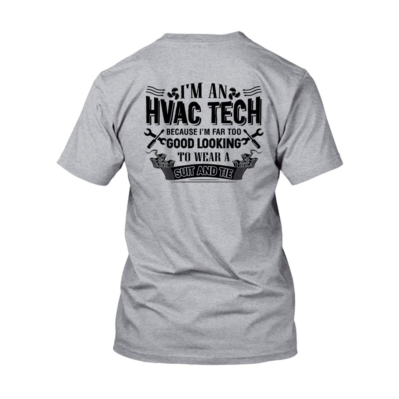 Light Orange HVAC Technician Short Sleeve T-Shirts - Comfortable Workwear for Proud HVAC Professionals - Perfect for Job Sites, Apprenticeships & Technical Work