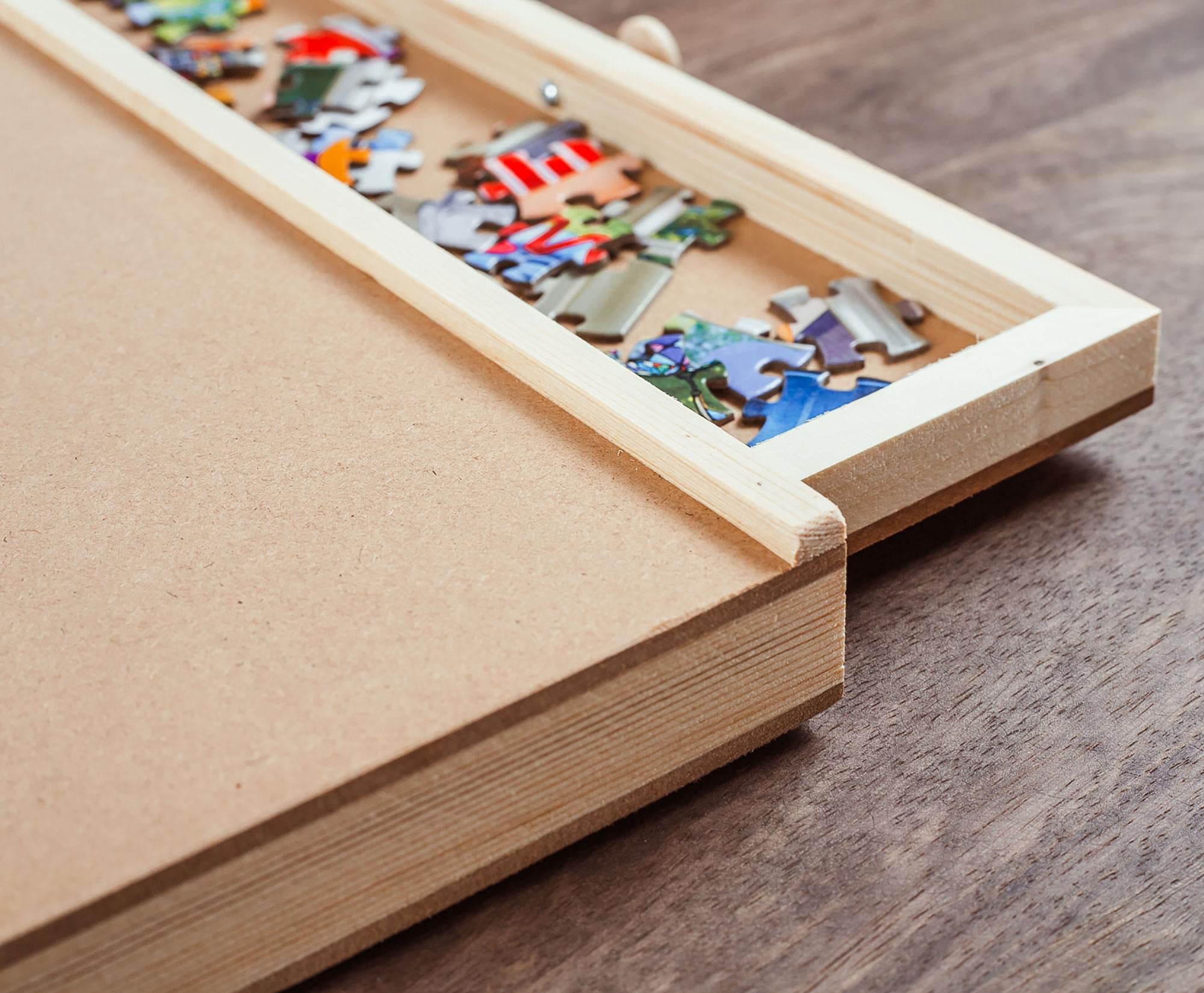 Premium Wooden Jigsaw Puzzle Storage Table with 6 Drawers - Puzzle Organizer & Board Game Storage Solution for Workspace (73