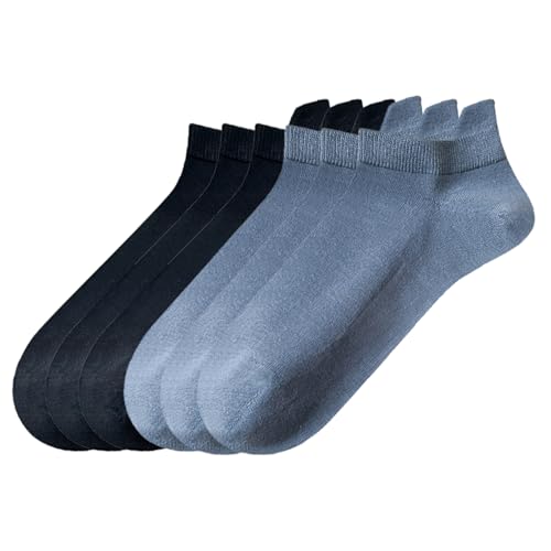 6 Pairs Black*3+mid Blue*3