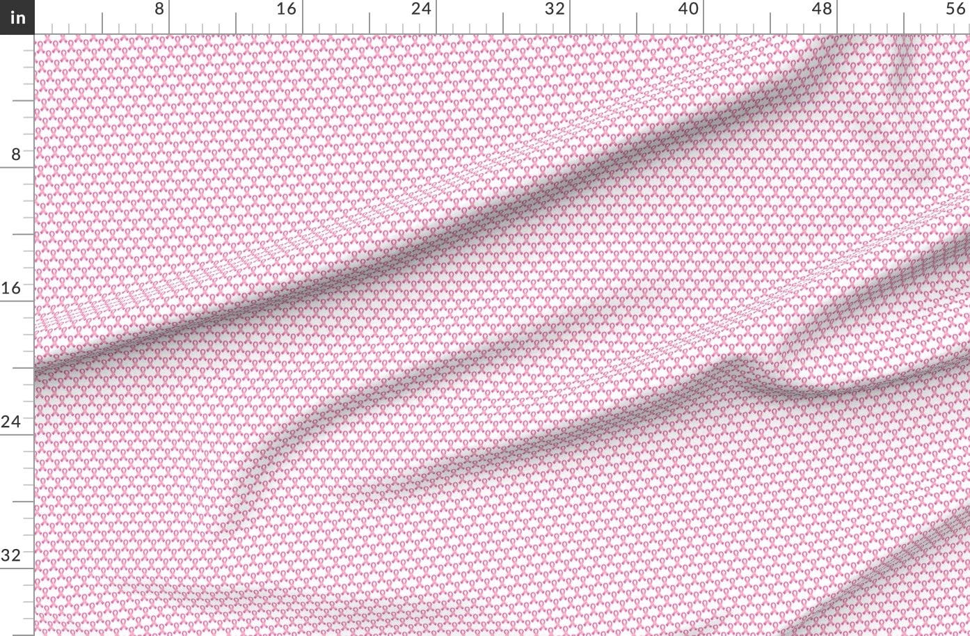 Rose Pink Cancer Awareness Printed Fleece Fabric by The Yard - Soft & Cozy for Sewing Blankets, Loungewear & No-Sew DIY Projects - Perfect for Throws, Scarves & Home Decor