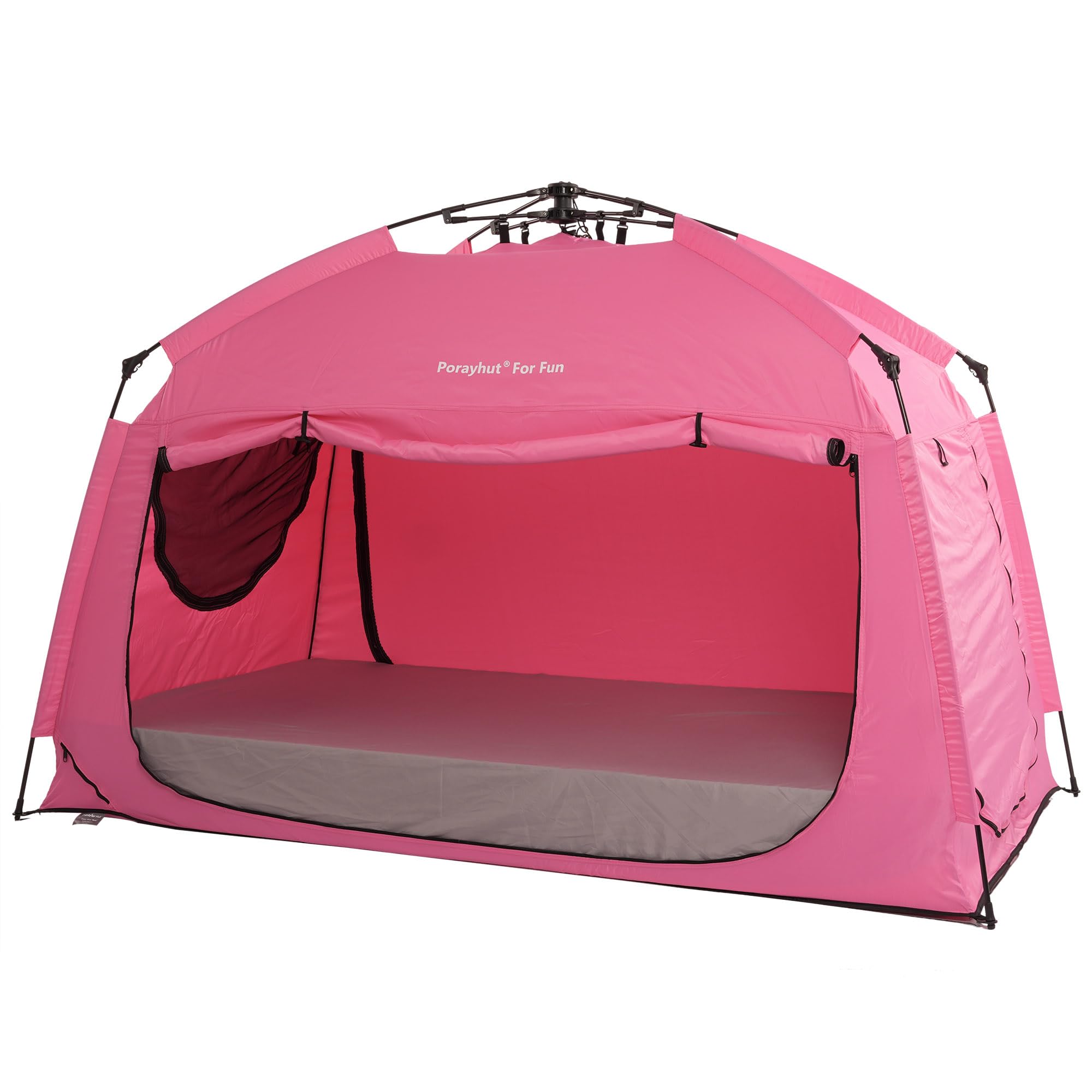 Instant Privacy Bed Tent for Sleeping - Quick Set Up Portable Bed Canopy with 3 Doors & Large Space (Pink, Full Size) - Perfect for Dorms, Apartments, Camping & Guest Rooms