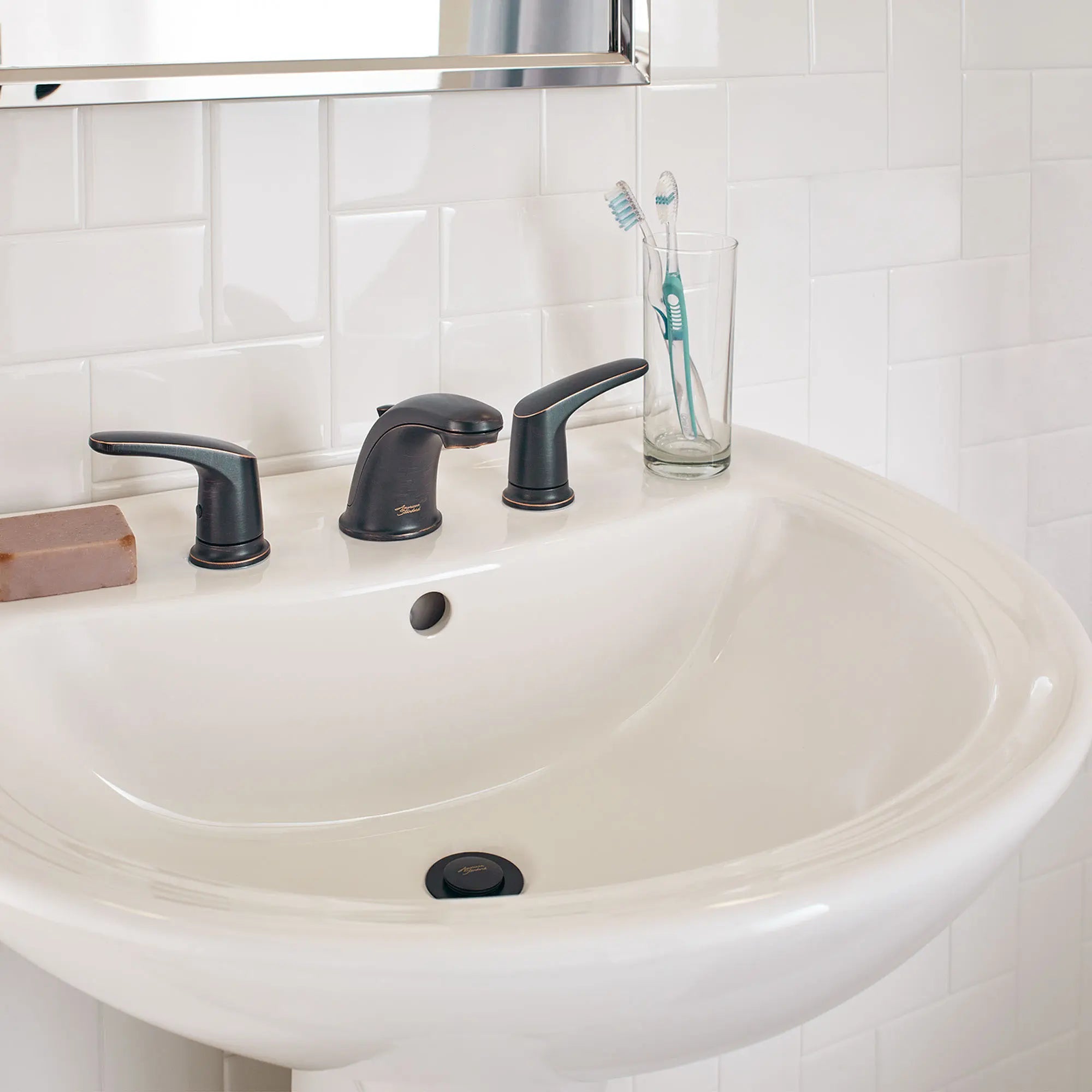 Colony PRO 8 Inch Widespread 2 Handle Bathroom Faucet - 1.2 GPM/4.5 LPM Water-Saving Design with Lever Handles - Perfect for Modern Bathroom Vanities and Sink Upgrades