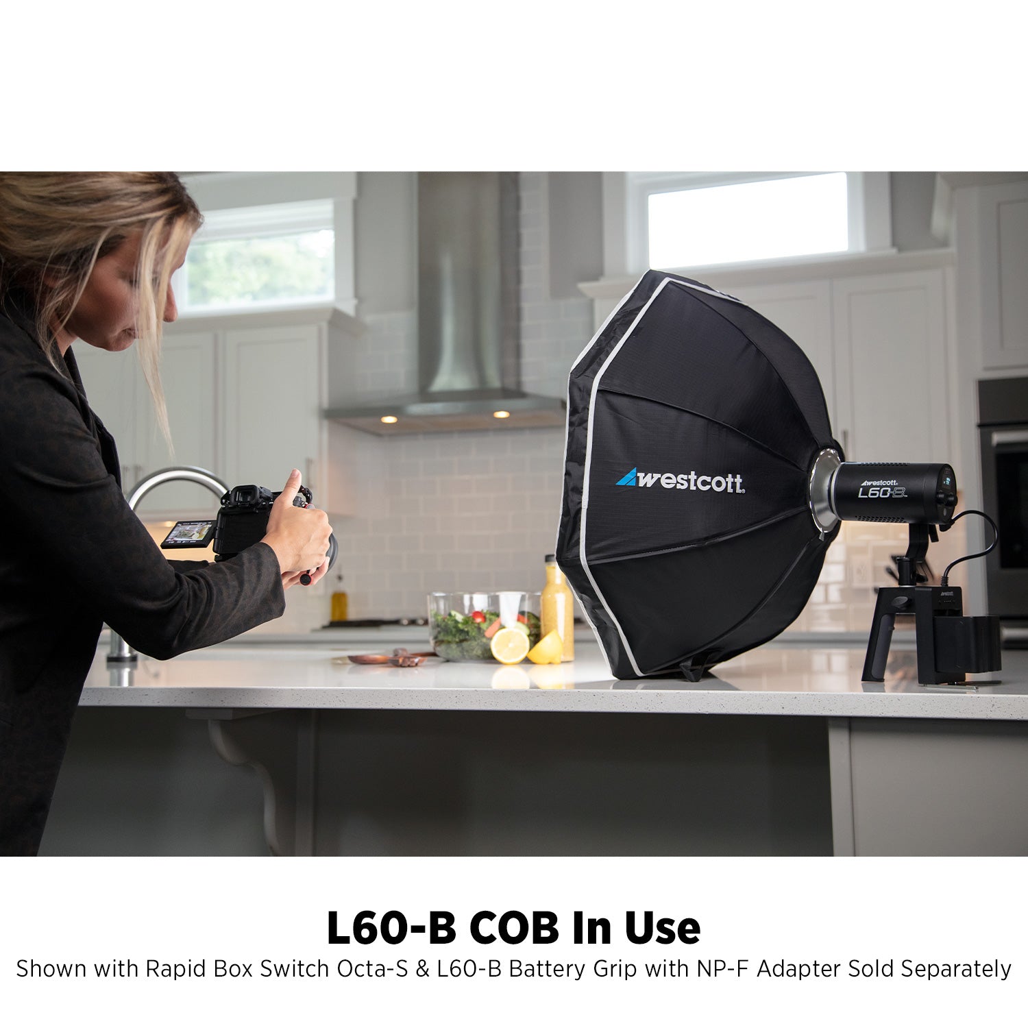 L60 B Bi-Color COB LED 3-Light Backpack Kit for Photography, Videography & YouTube Content Creation - Perfect for On-the-Go Lighting