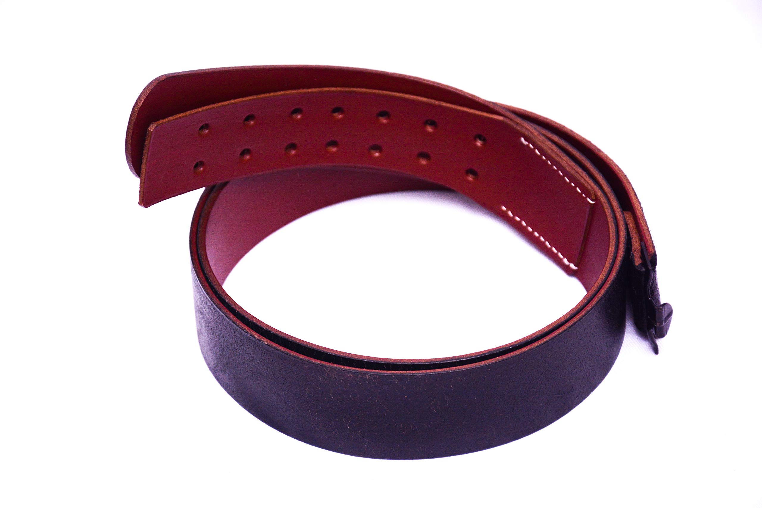 Original German WWI Black Leather Equipment Belt - Authentic Military Reproduction for Reenactment, Collectors & Historical Display