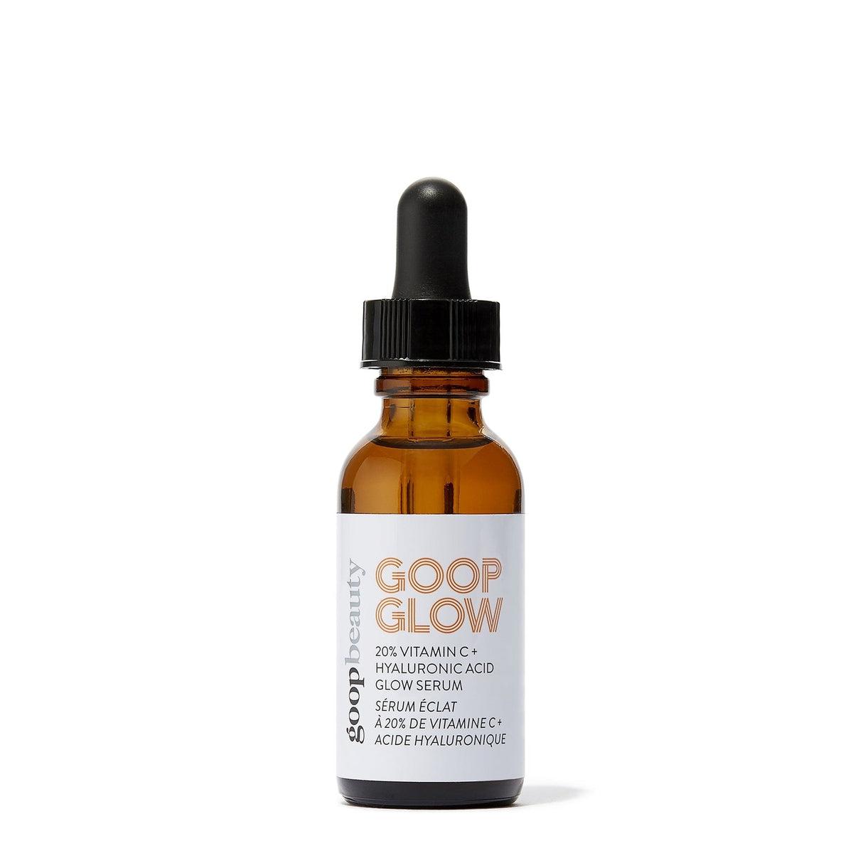 GOOPGLOW 20% Vitamin C + Hyaluronic Acid Face Serum for Brightening & Hydration - Anti-Aging Glow Treatment for Day & Night Skincare Routine