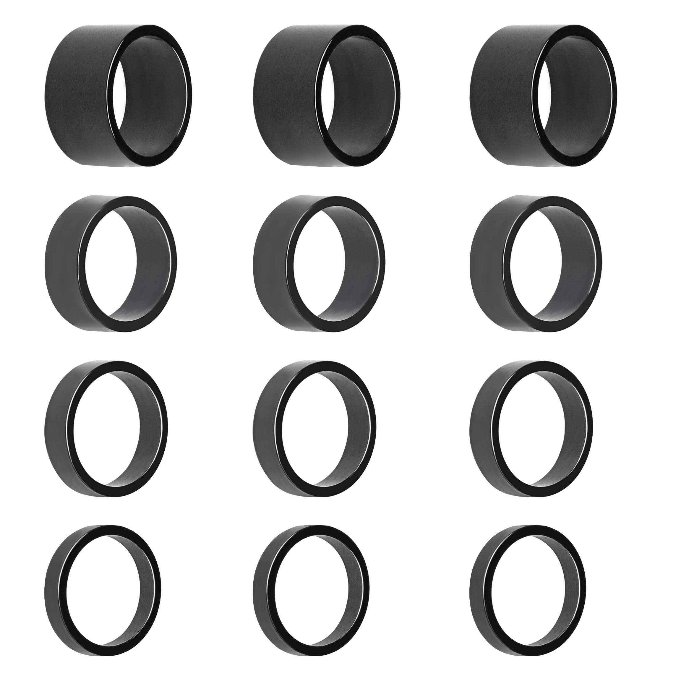 12-Piece Aluminum Alloy Bicycle Headset Spacer Set - 1 1/8-Inch Threadless Stem Spacers (2/3/5/10mm) for MTB, BMX, Road & Mountain Bikes - Perfect for Handlebar Height Adjustment & Bike Customization
