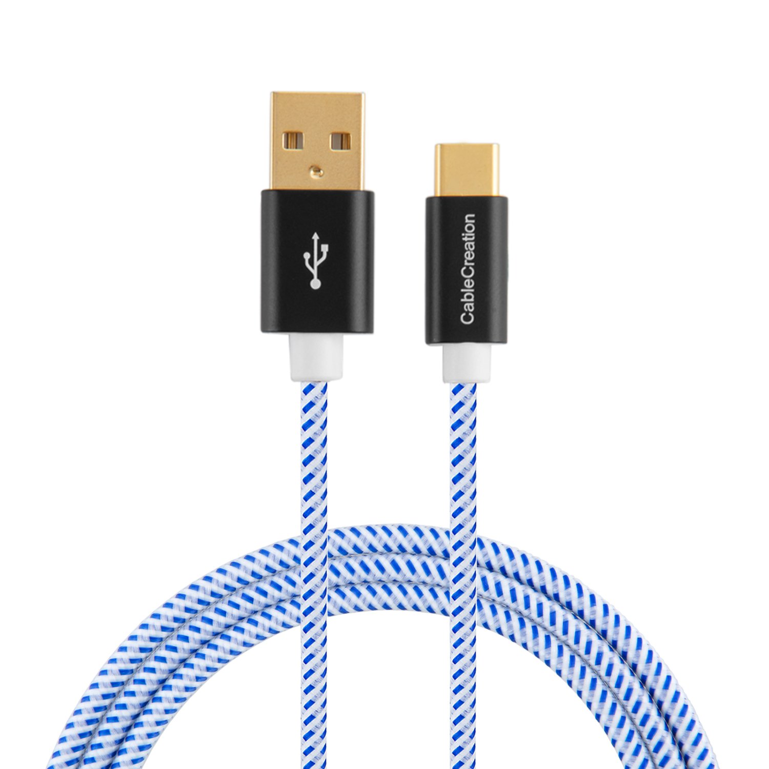 CableCreation 10FT USB C to USB A Fast Charging Cable - 3A 480Mbps Braided Nylon Cord for MacBook Pro/Air, iPad Pro, Chromebook, Pixel, Galaxy S22/S21/S20 - Durable 3M Blue Cable for Home, Office & Travel Charging