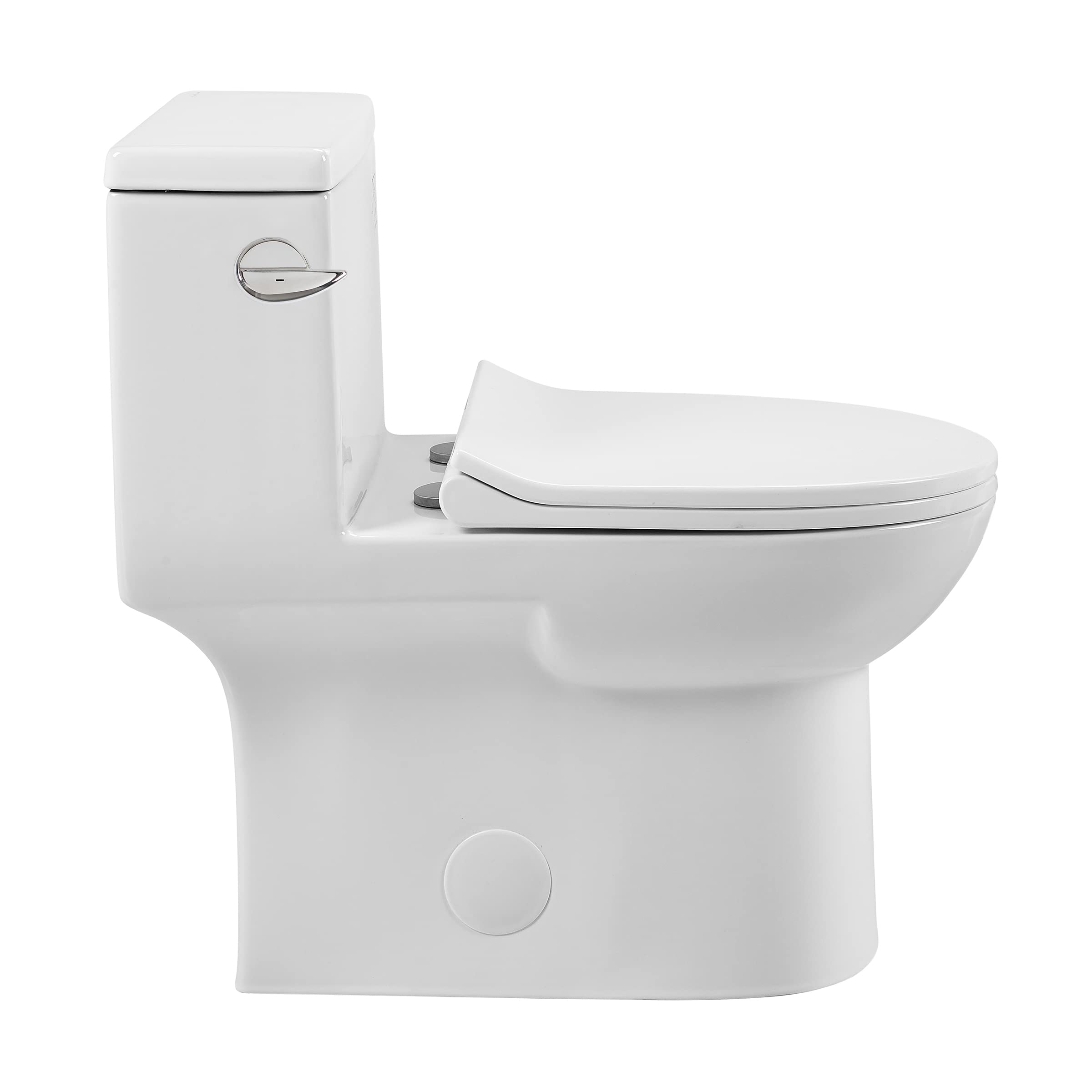 Swiss Madison SM-1T125 Daxton One Piece Elongated Toilet 1.28 GPF - Water Efficient Modern Bathroom Toilet for Home & Commercial Use
