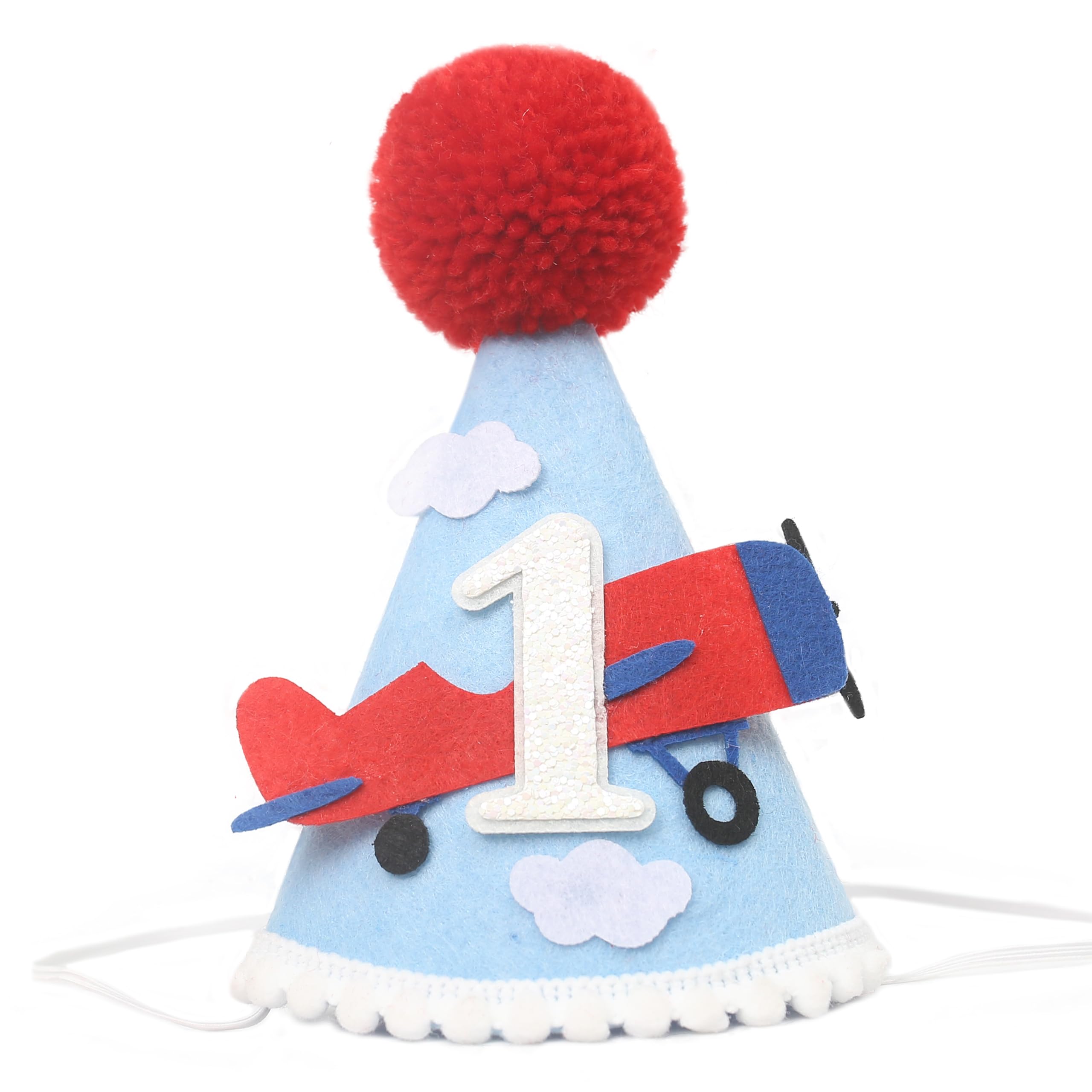 Vintage Airplane 1st Birthday Party Hat - Aviation Themed Baby Shower Decorations & Photo Props for Boys Girls | First Birthday Party, Baby Shower, Aviation Theme Celebration