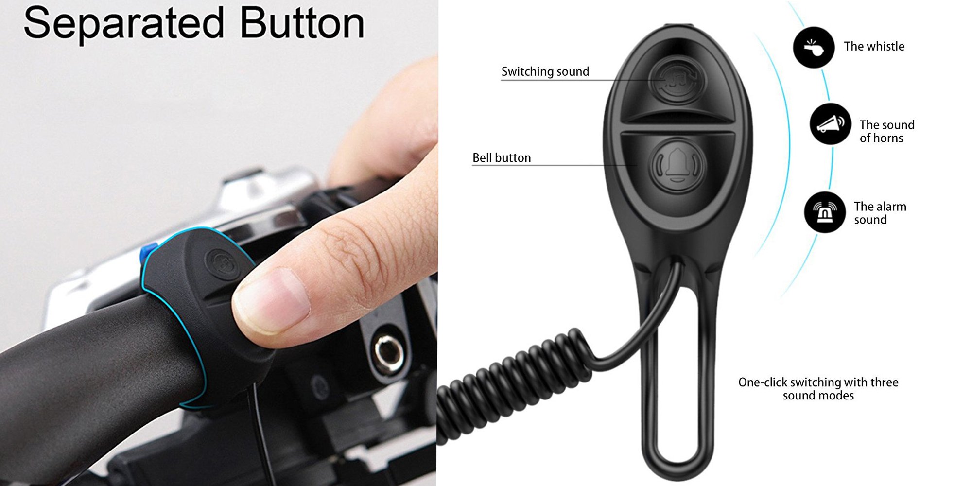 **USB Rechargeable Electric Bike Horn - 120dB Loud Bicycle Bell with 3 Modes, Waterproof & Invisible Cycling Alarm for Mountain/Road Bikes & Scooters (Fits 22-31.8mm Handlebar) - Perfect for Commuting, Urban Riding & Outdoor Adventures**