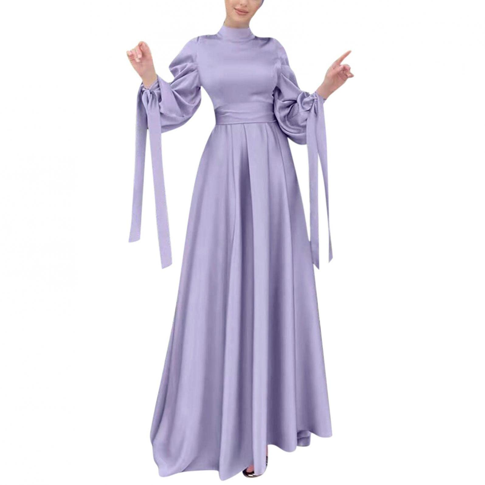 Women's Muslim Prayer Dress - Long Maxi Kaftan Abaya Jilbab with Long Sleeves | Ethnic, Party, Evening & Bridal Wear | Perfect for Prayer, Special Occasions & Modest Fashion