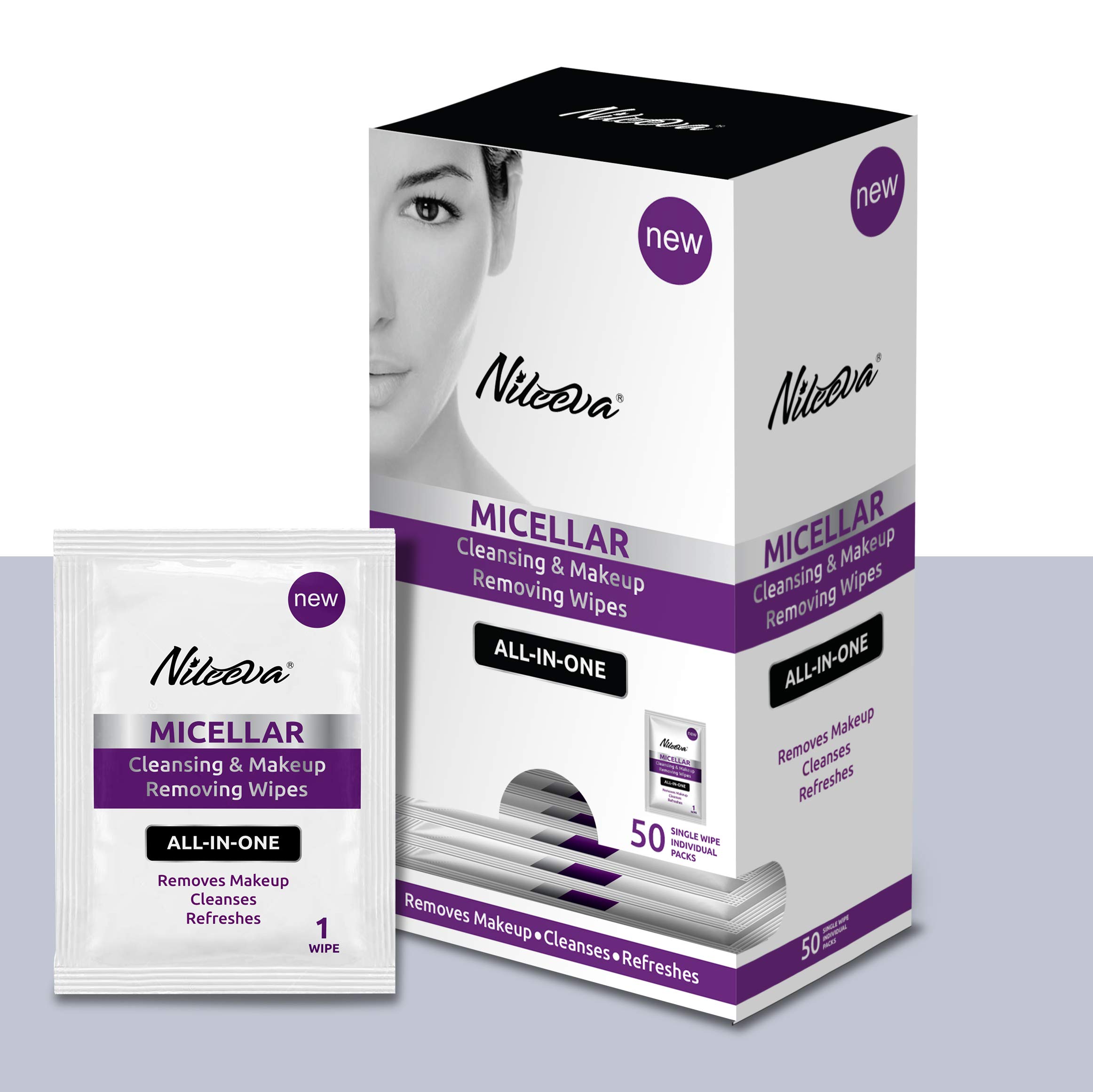 **Gentle Face Makeup Remover Wipes - 50 Count Travel-Friendly Cleansing Wipes for Sensitive Skin | Easy Dispensing Box for Home, Hotels & On-The-Go | Oil-Free & Hypoallergenic Makeup Removal (Perfect for Travel, Gym & Daily Skincare Routine)**