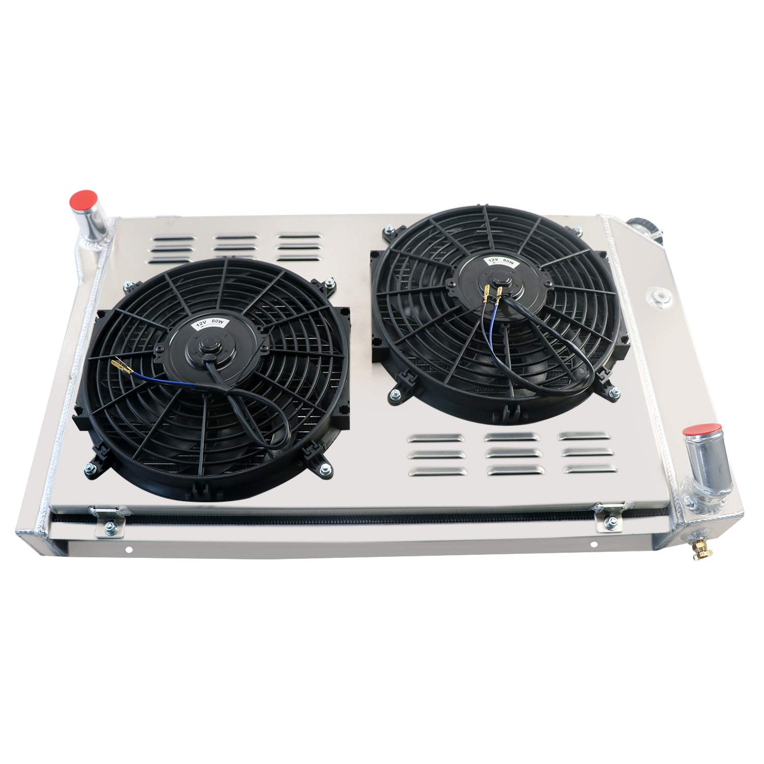 AlloyWorks 4-Row Aluminum Radiator with Dual 12