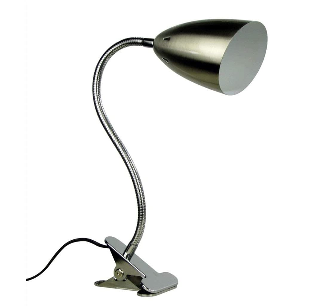 LED Desk Lamp with Flexible Goose Neck & Clip - Eye-Caring Reading Light for Study, Office, Bedroom | Adjustable Brightness for Night Reading, Computer Work & Homework