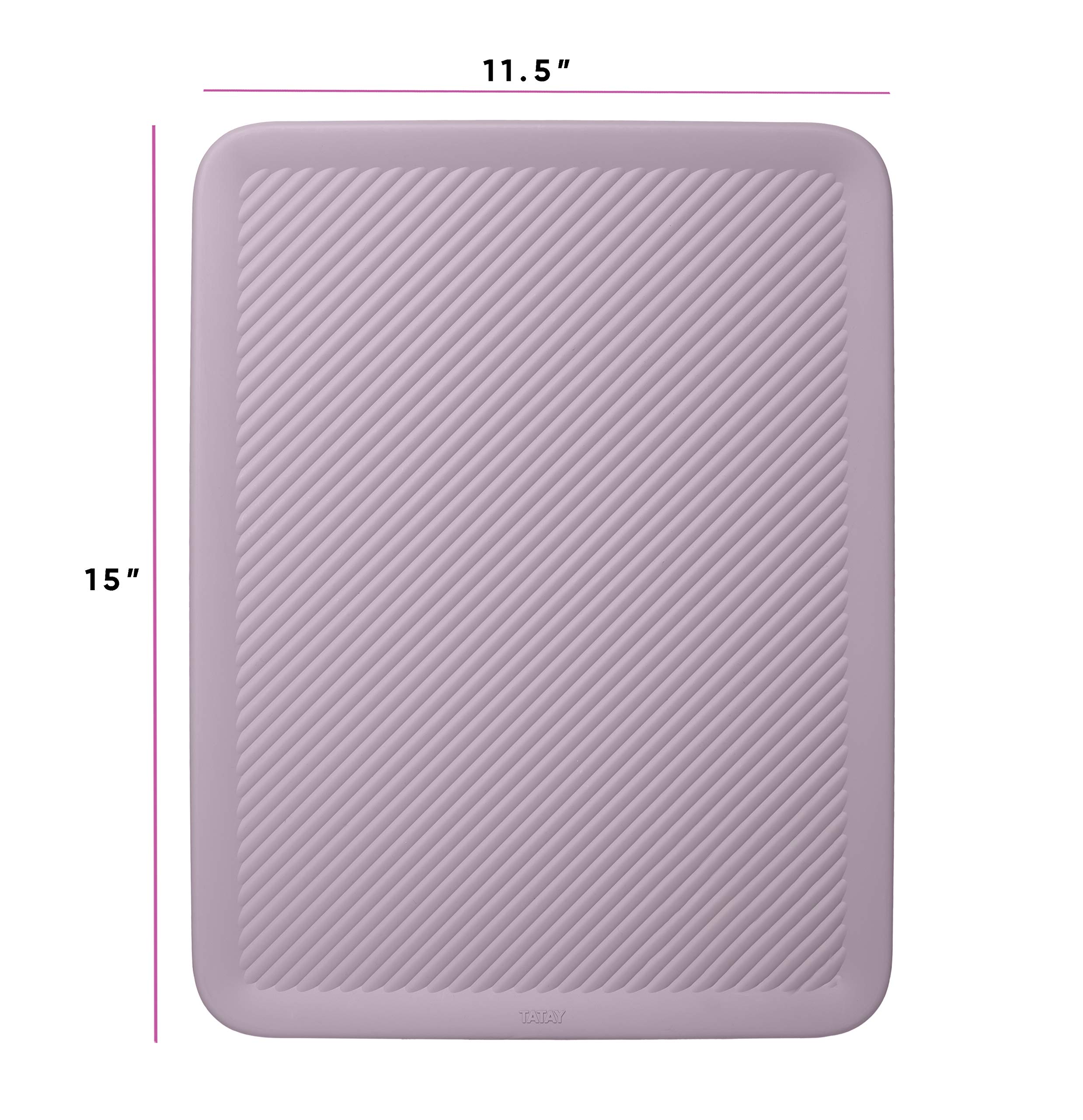 Superior Ribbed Collection Lid for Decorative Plastic Storage Bins & Organizer Baskets - Large Lilac (15/22 Liter) - Perfect for Closet, Shelf & Drawer Organization | Home & Office Storage Solution