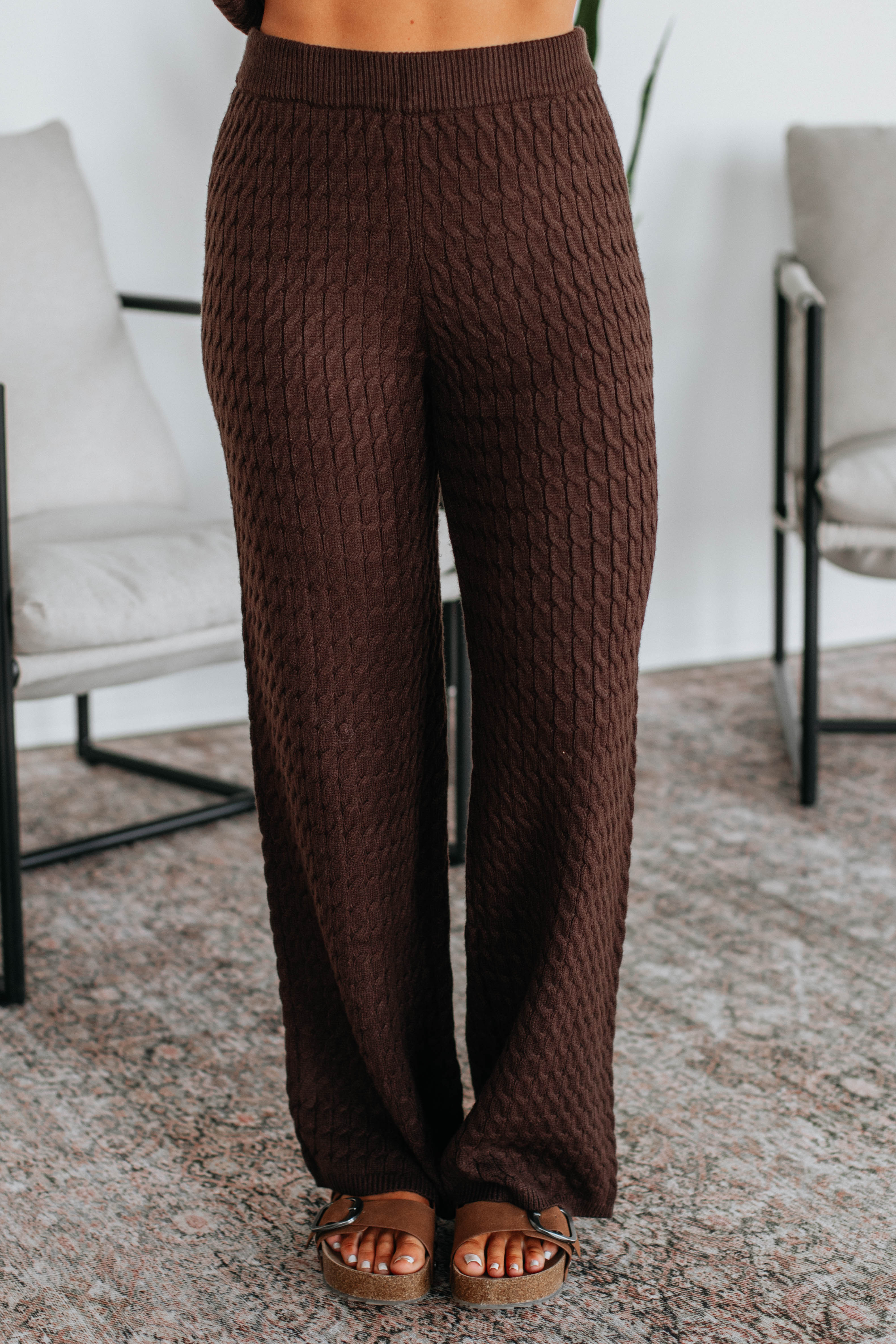 Ellarah Women's Soft Knit Pants - Comfortable Stretchy High Waisted Lounge Pants for Yoga, Travel & Home Wear