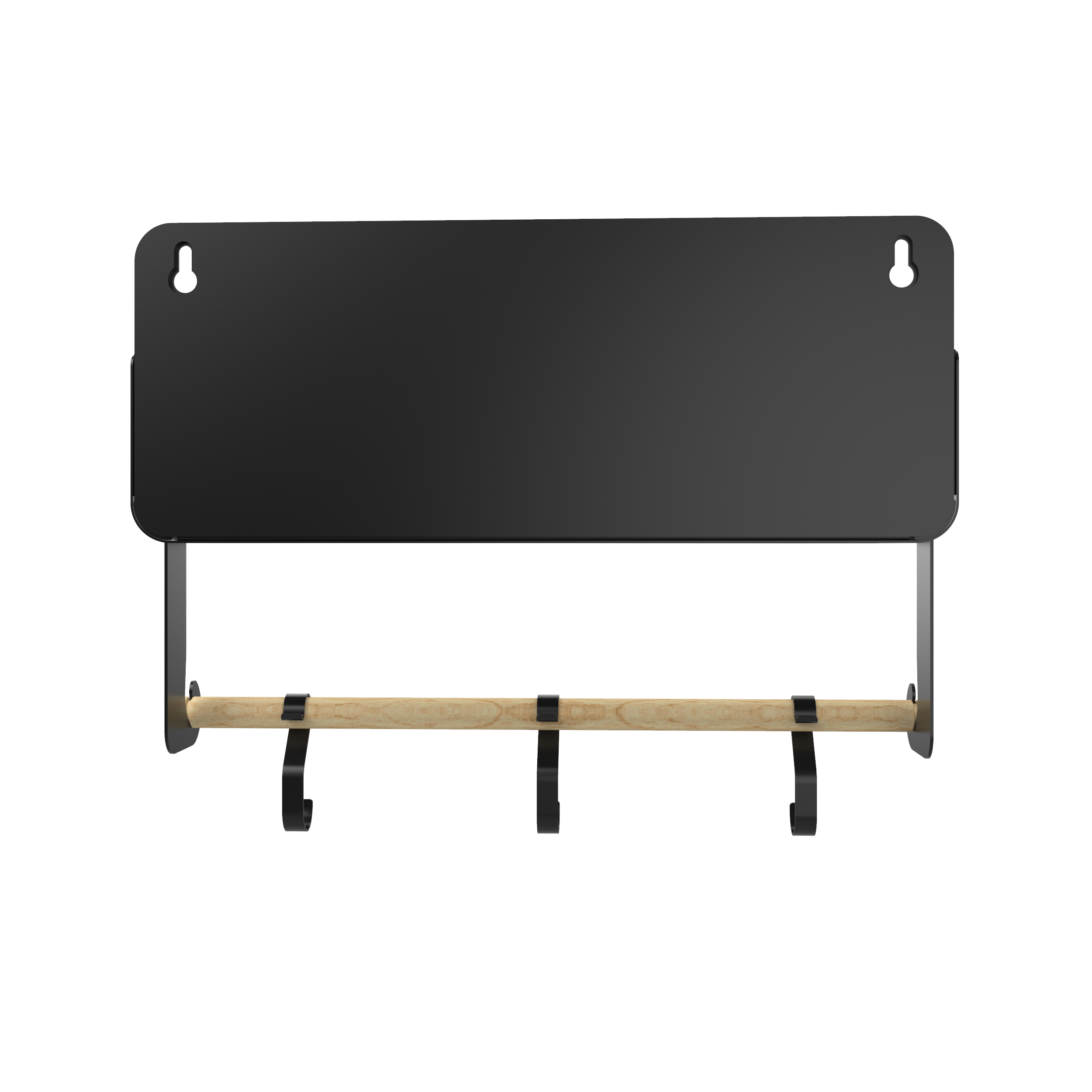 Black Hanging & Magnetic Rack System Shelf with Brackets - Space-Saving Storage for Kitchen, Bathroom, Garage & Office Organization