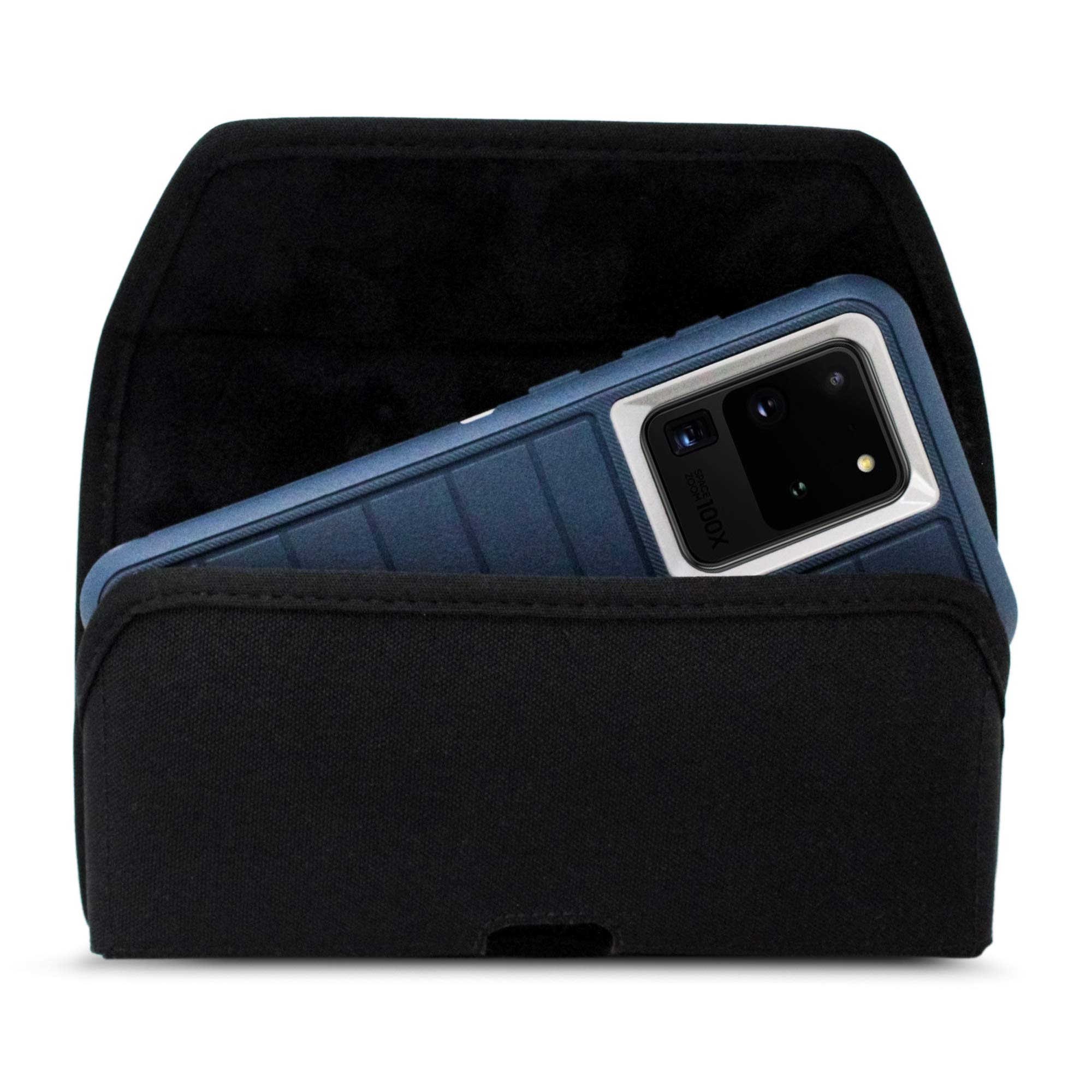 Premium Turtleback Leather Holster Case for Samsung Galaxy S24/S23/S22/S21/S20 Ultra - Rotating Belt Clip & Horizontal Carry - Perfect for Work, Travel & Outdoor Activities