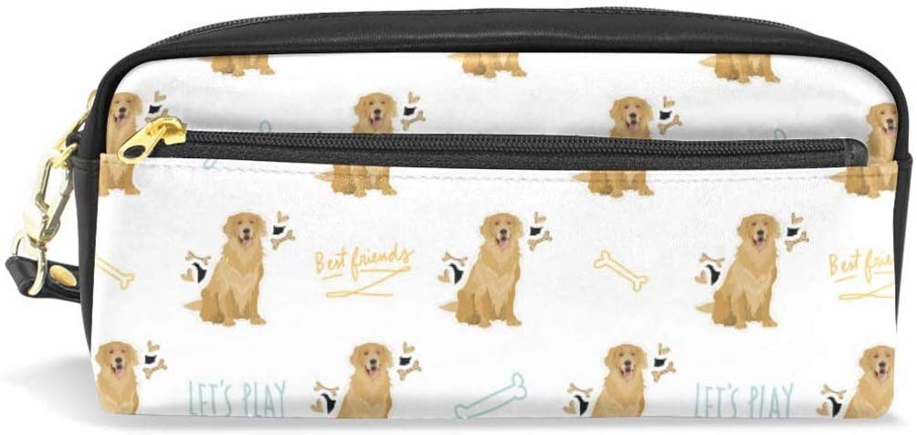 Golden Retriever Dog Pencil Case - Cute Stationery Pouch for School & Office Supplies, Makeup Organizer Bag for Cosmetics & Accessories - Perfect for Students, Artists & Travel