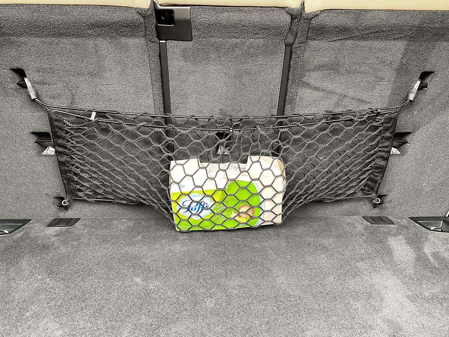 Premium Black Rear Seat Envelope Style Trunk Cargo Net for BMW X5 G05 2020-2025 - Durable SUV Storage Organizer - Car Accessories for Travel & Shopping - Perfect for Road Trips, Groceries & Sports Equipment