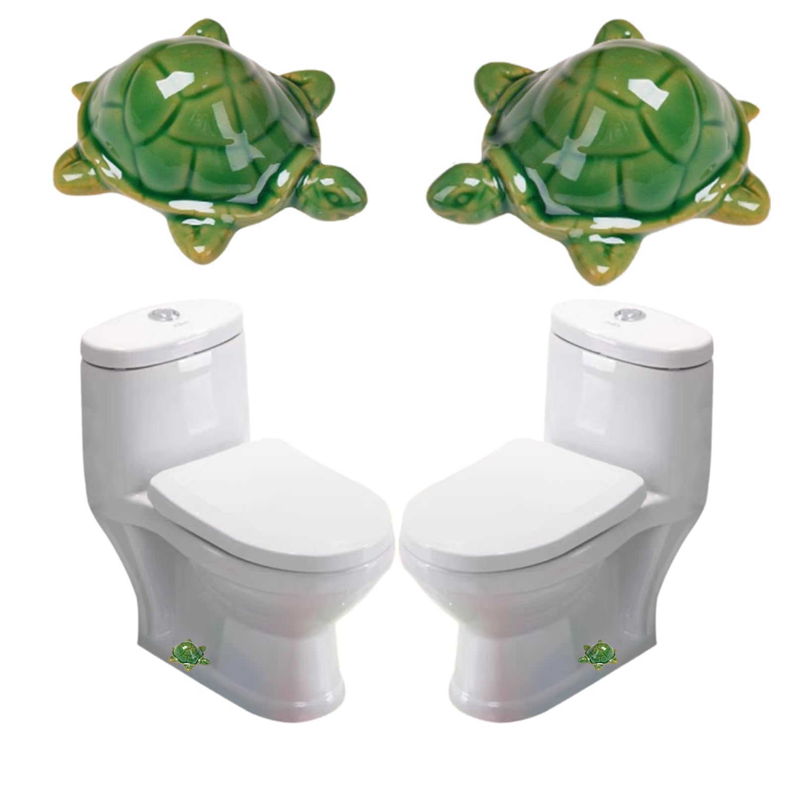 Decorative Toilet Bolt Caps - 2PCS Turtle-Shaped Toilet Seat Screw Covers for Bottom of Toilet | Rust-Proof Bathroom Accessories for Home Decor & Kids' Safety (Perfect for Nursery, Guest Bathroom & Pet-Friendly Homes)