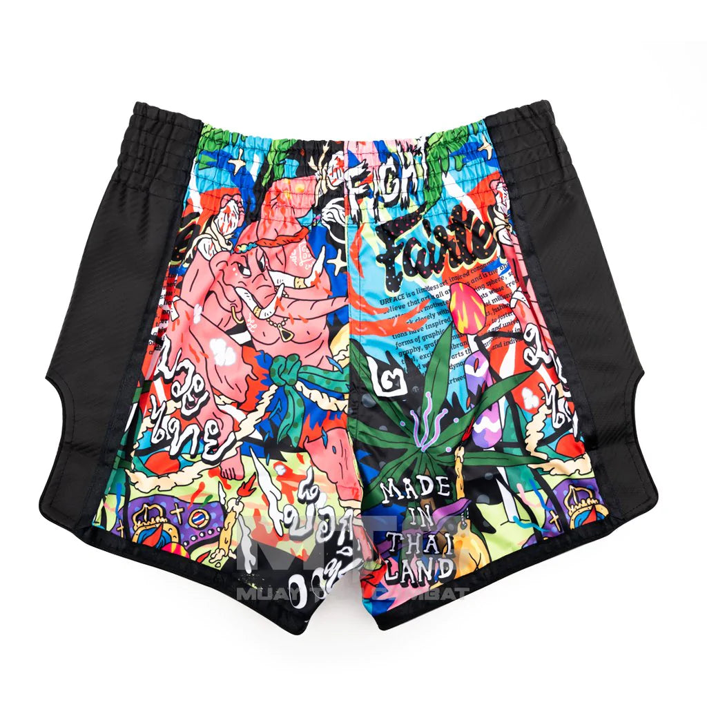 Fairtex Urface Muay Thai Boxing Shorts - Premium Breathable MMA Shorts for Men & Women - Perfect for Training, Sparring & Competition