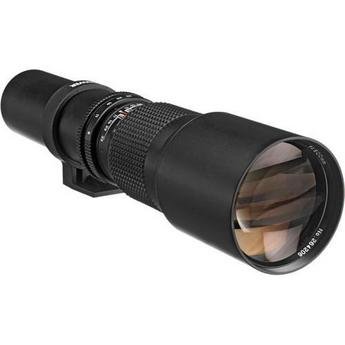 Bower T-Mount 500mm f/8.0 Preset Telephoto Lens for DSLR & Mirrorless Cameras - Long Range Photography for Wildlife, Sports & Astronomy - Requires T-Mount Adapter