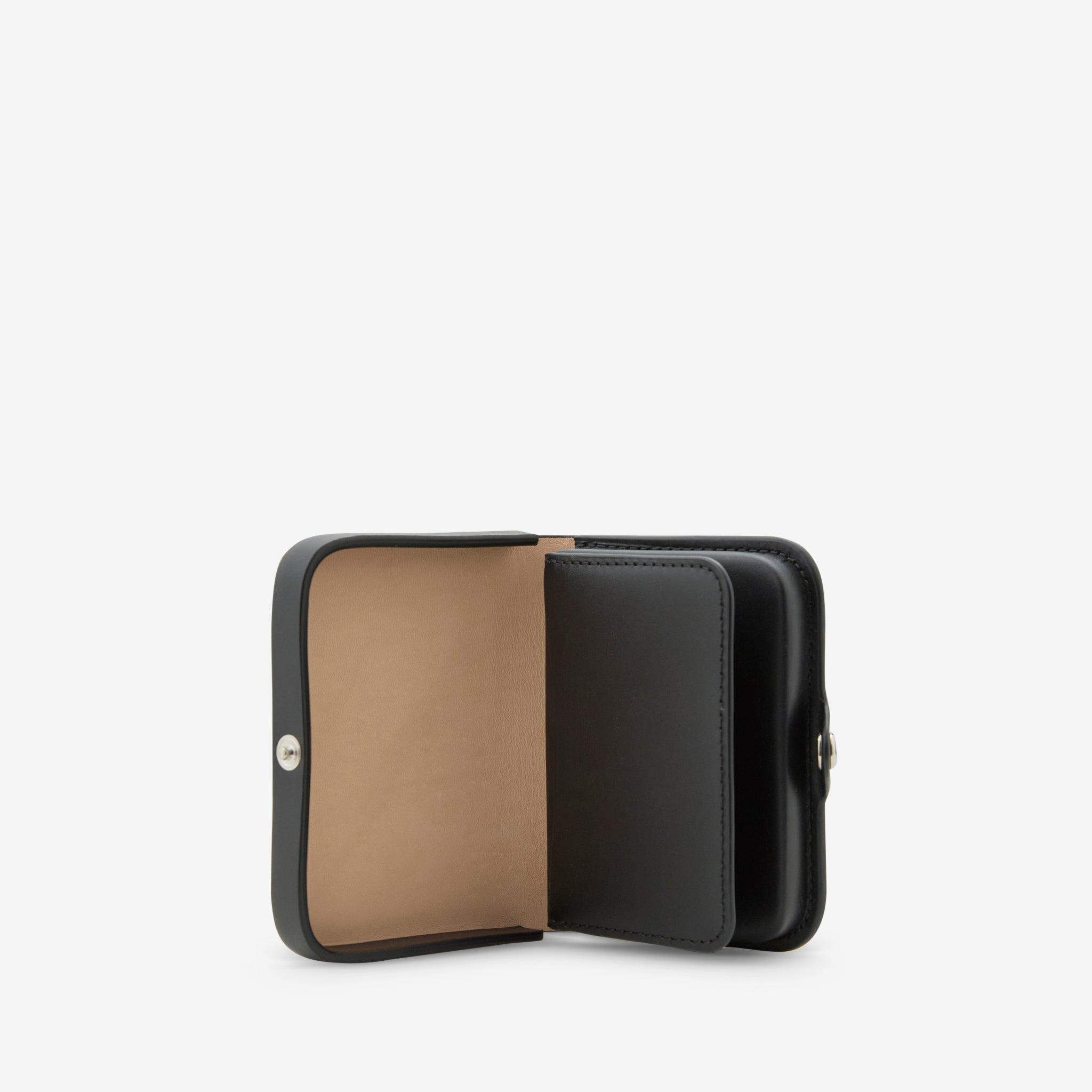 Josh Black Leather Coin Purse Wallet - Stylish & Compact for Everyday Use, Travel, and Shopping