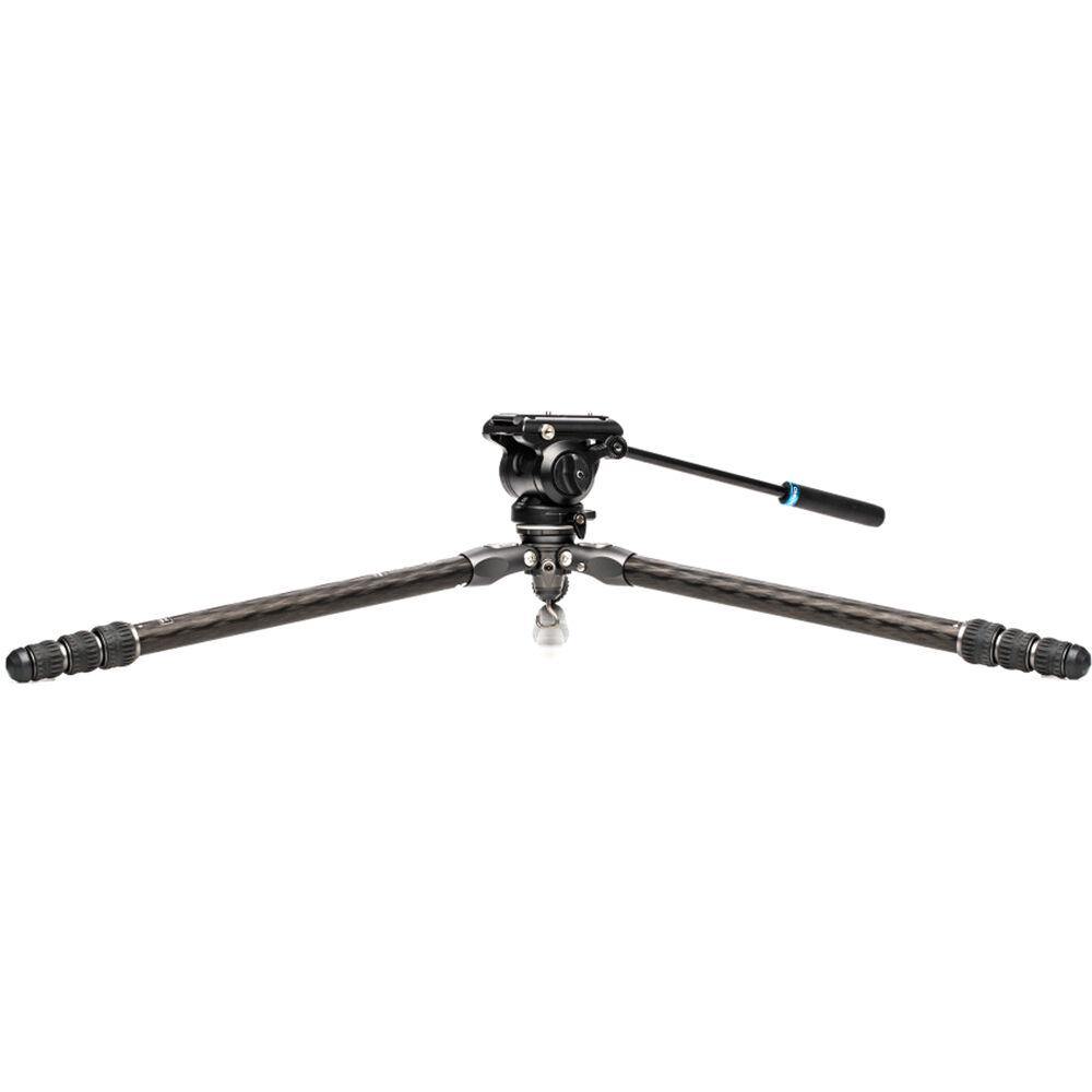 Benro Tortoise Carbon Fiber 2 Series Tripod with S4Pro Video Head - Lightweight Professional Tripod System for Photography & Videography - Perfect for Travel, Studio & Outdoor Shooting