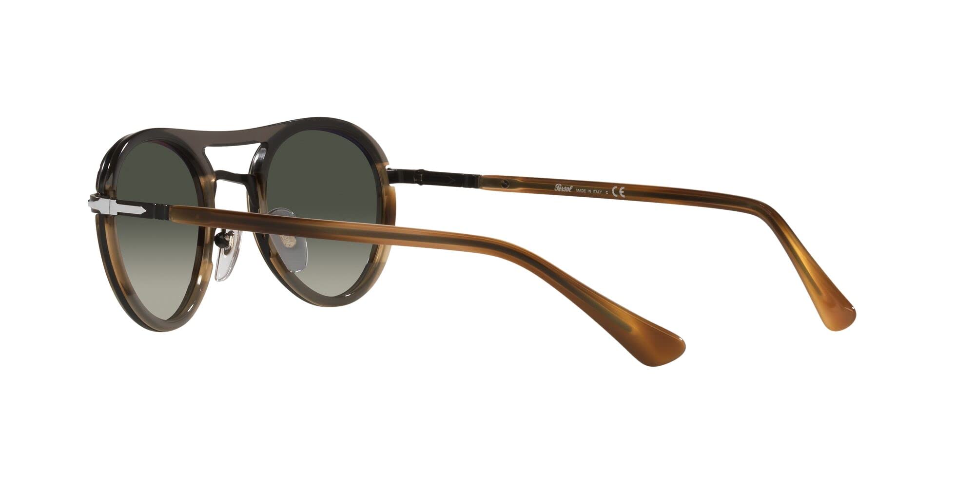 Persol PO2485S Round Polarized Sunglasses for Men & Women - Classic Retro Style UV Protection Shades for Driving, Travel & Outdoor Activities