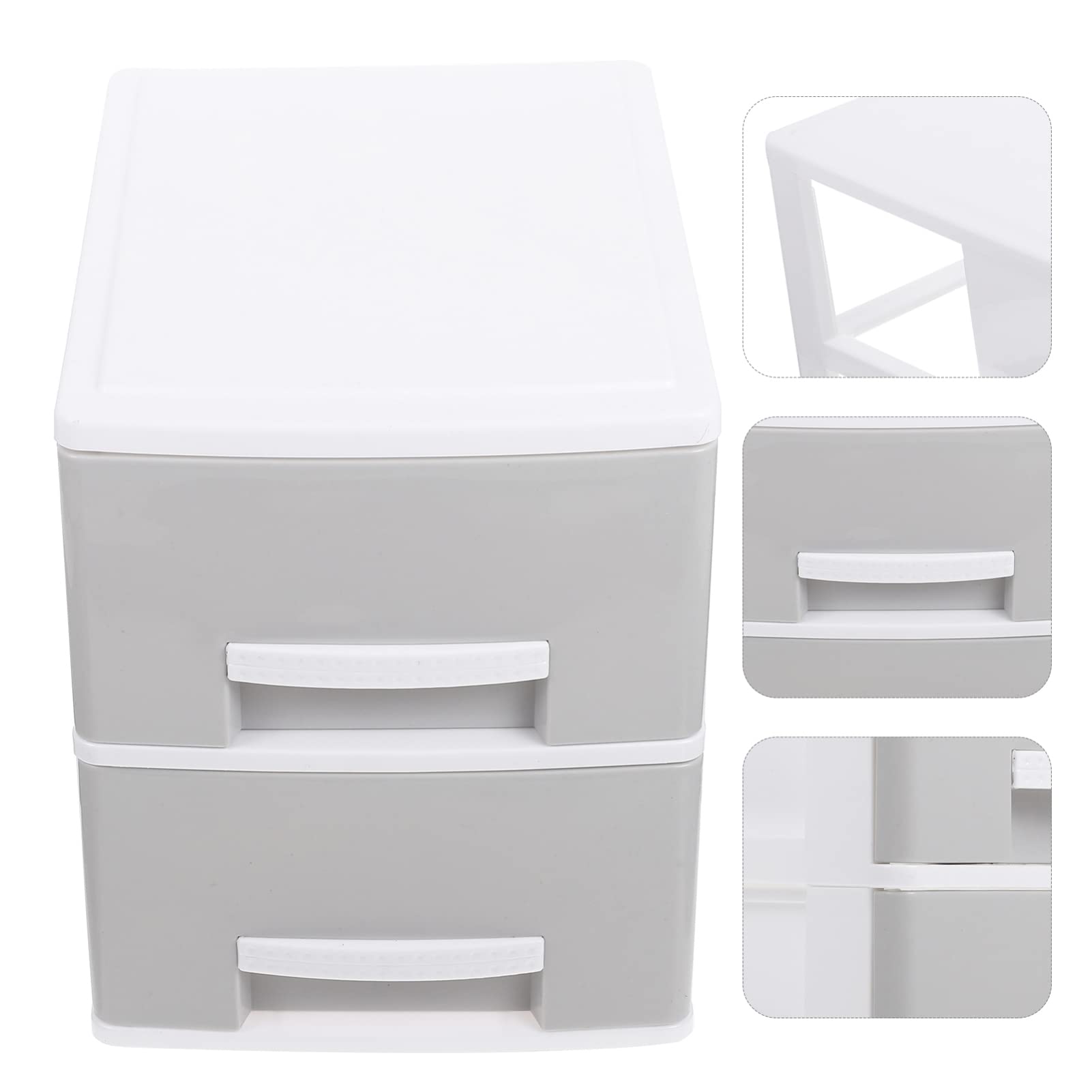 Zerodeko Plastic Storage Bins with Lids - 6 Pack Stackable Drawer Organizer Boxes for Office, Bedroom, Kitchen - Gray Compact Storage Containers for Makeup, Lipstick, Office Supplies & Home Organization