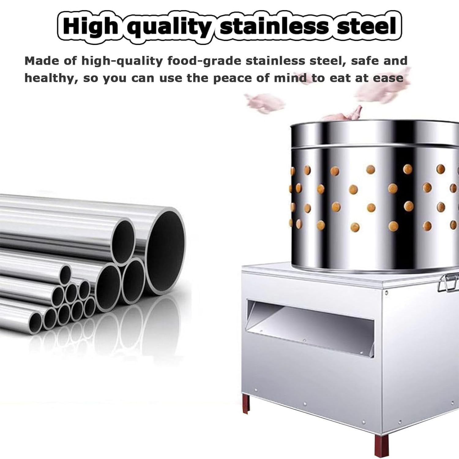 Electric Poultry Plucker Machine - Stainless Steel Feather Removal Tool for Chicken, Duck & Turkey - Fast & Efficient for Home Butchering & Farm Use