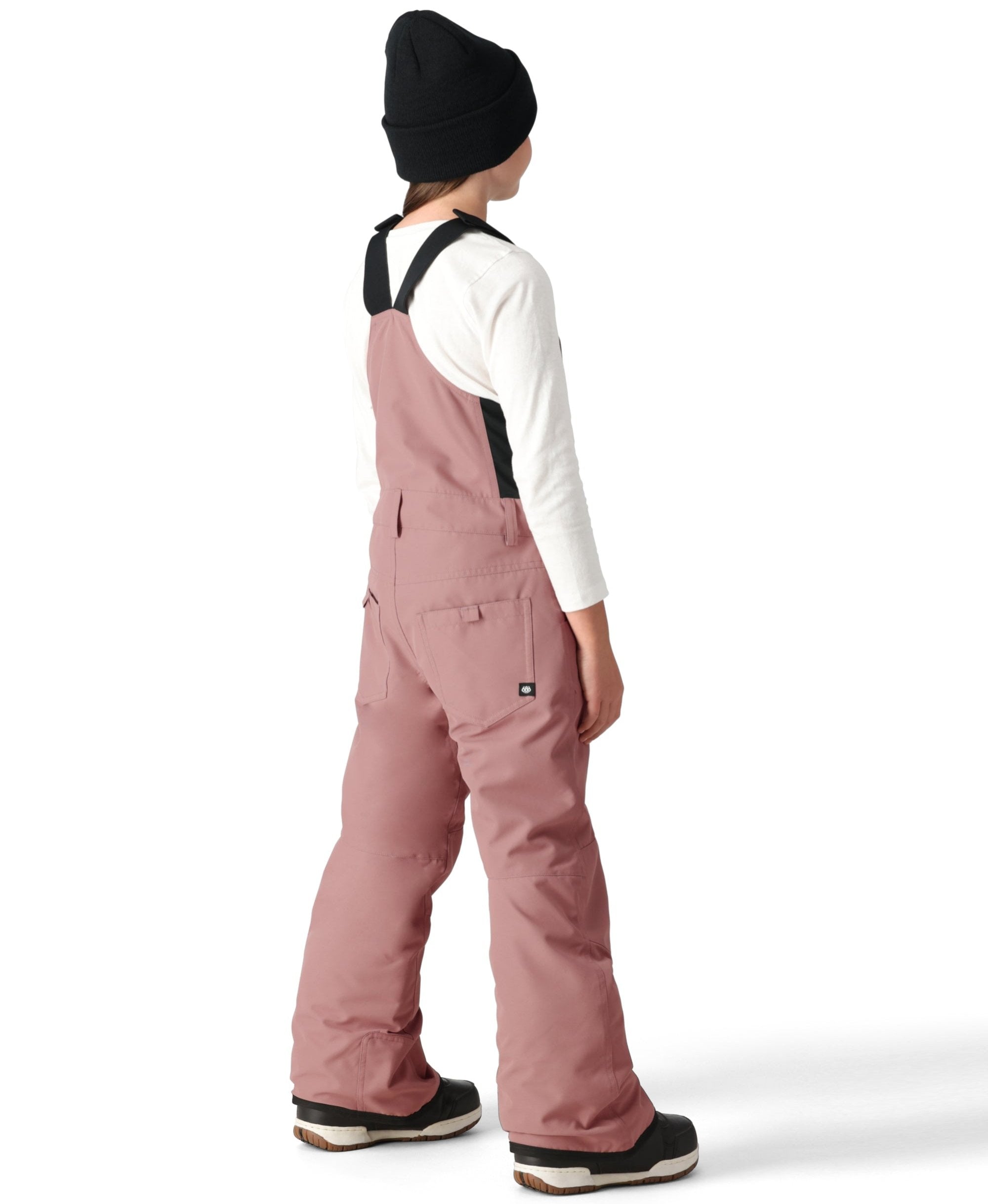686 Girl's Sierra Insulated Bib Snow Pants 2025 - Waterproof Winter Snowboard & Ski Bib Overalls for Girls - Perfect for Snow Sports & Cold Weather Adventures