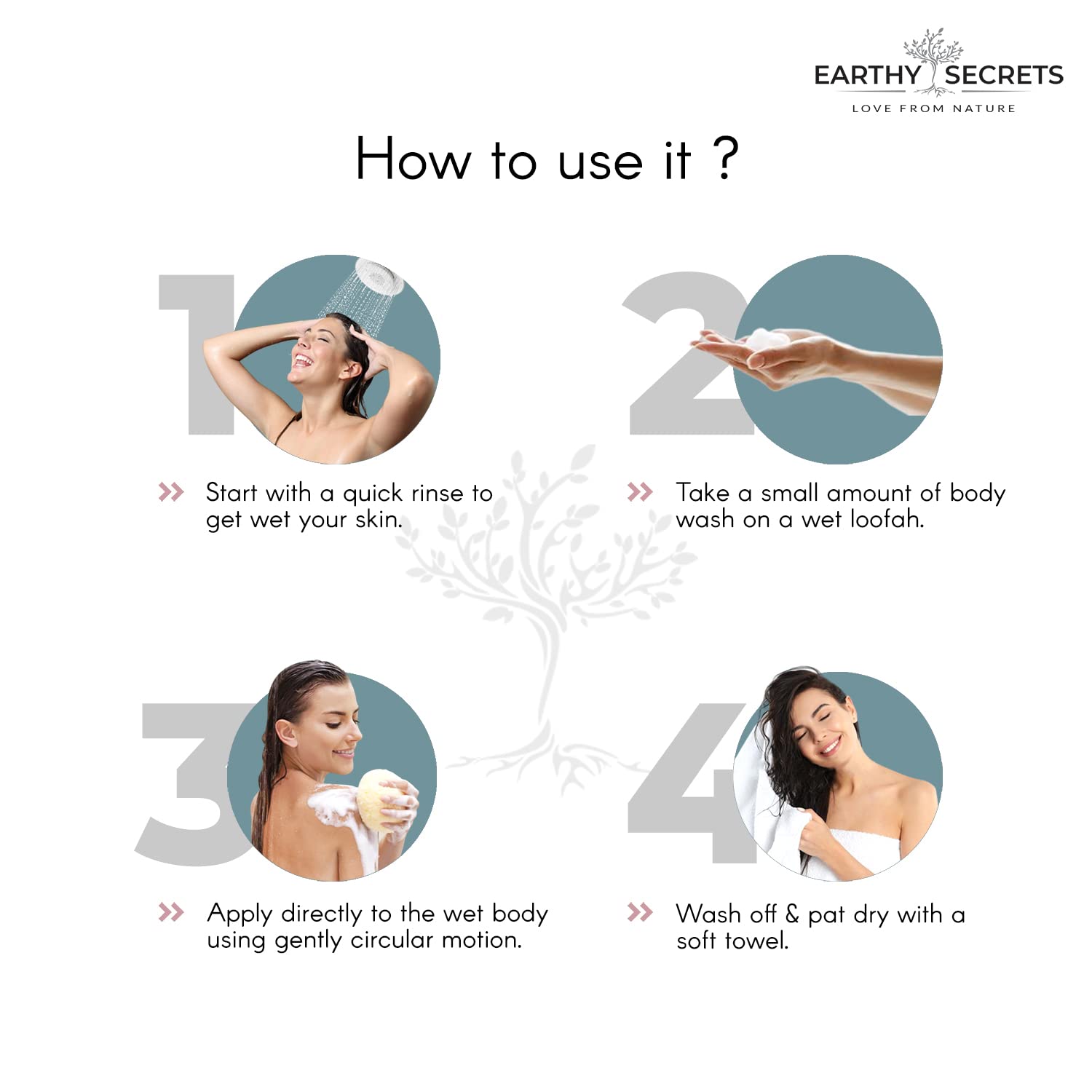 Earthy Secrets Honey & Sandalwood Revitalizing Body Wash - 250ml | Moisturizing, Gentle Exfoliation & Glowing Skin | Perfect for Daily Shower & Spa Relaxation