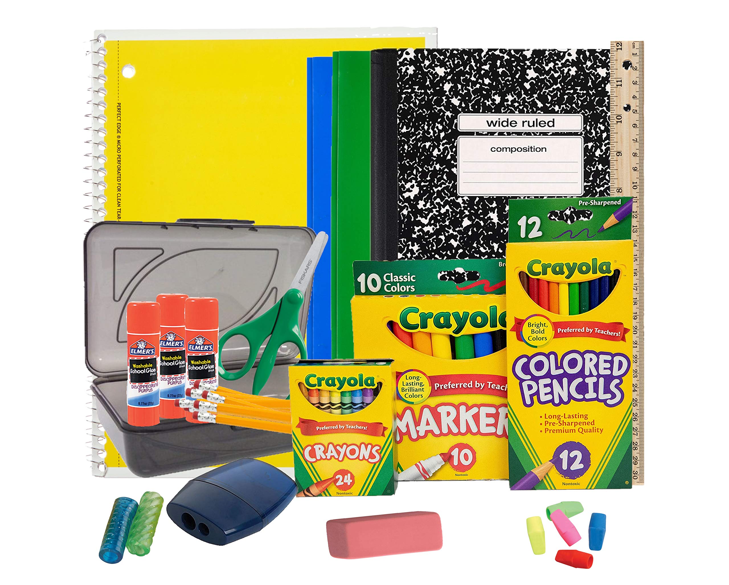 Complete Back to School Supplies Kit for Elementary Grades K-5 - 32 Piece School Essentials Bundle with Pencils, Notebooks & More | Perfect for Classroom, Homeschooling & Remote Learning