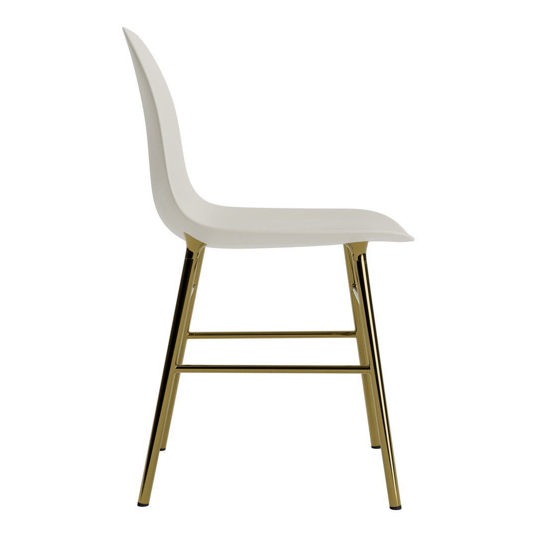 Modern Form Chair with Sturdy Metal Legs - Ergonomic Design for Home, Office & Dining Room Comfort