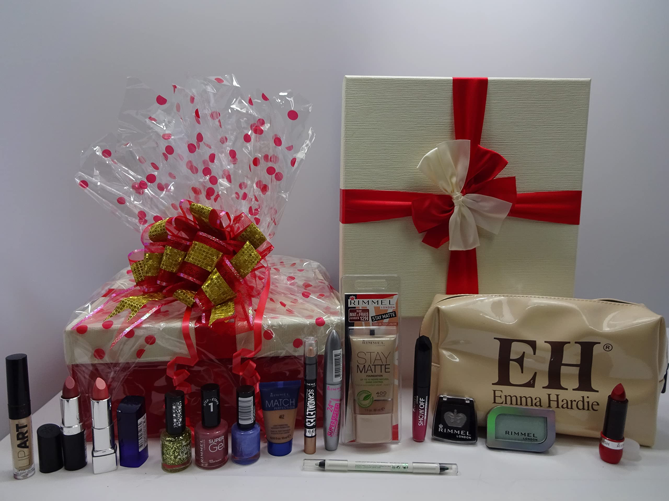 Rimmel London Luxury Makeup Gift Set for Women - Beauty Box with Emma Hardie Free Makeup Bag | Perfect for Birthday, Anniversary & Holiday Gifts