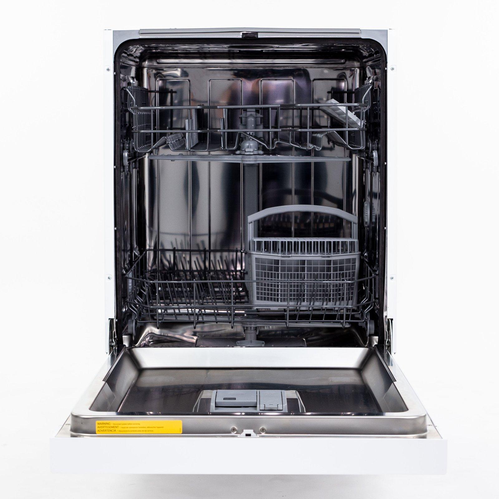 Avanti DWF24V0W 24 Inch Built-In Dishwasher - Energy Efficient, Quiet Operation for Small Kitchens & Apartments - Perfect for Compact Spaces and Daily Dishwashing Needs