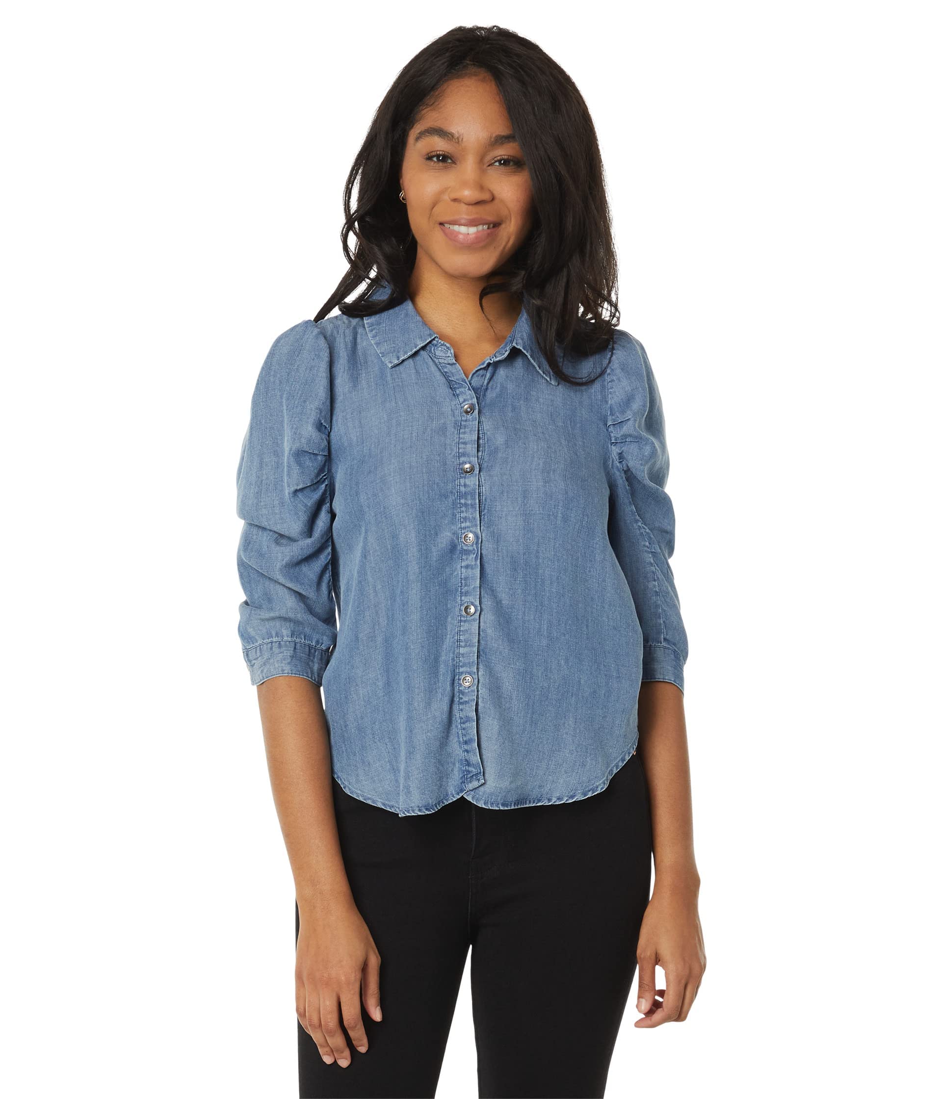 Splendid Women's Serena Long Sleeve Shirt - Soft Cotton Blouse for Work & Casual Wear | Office, Date Night & Everyday Outfits