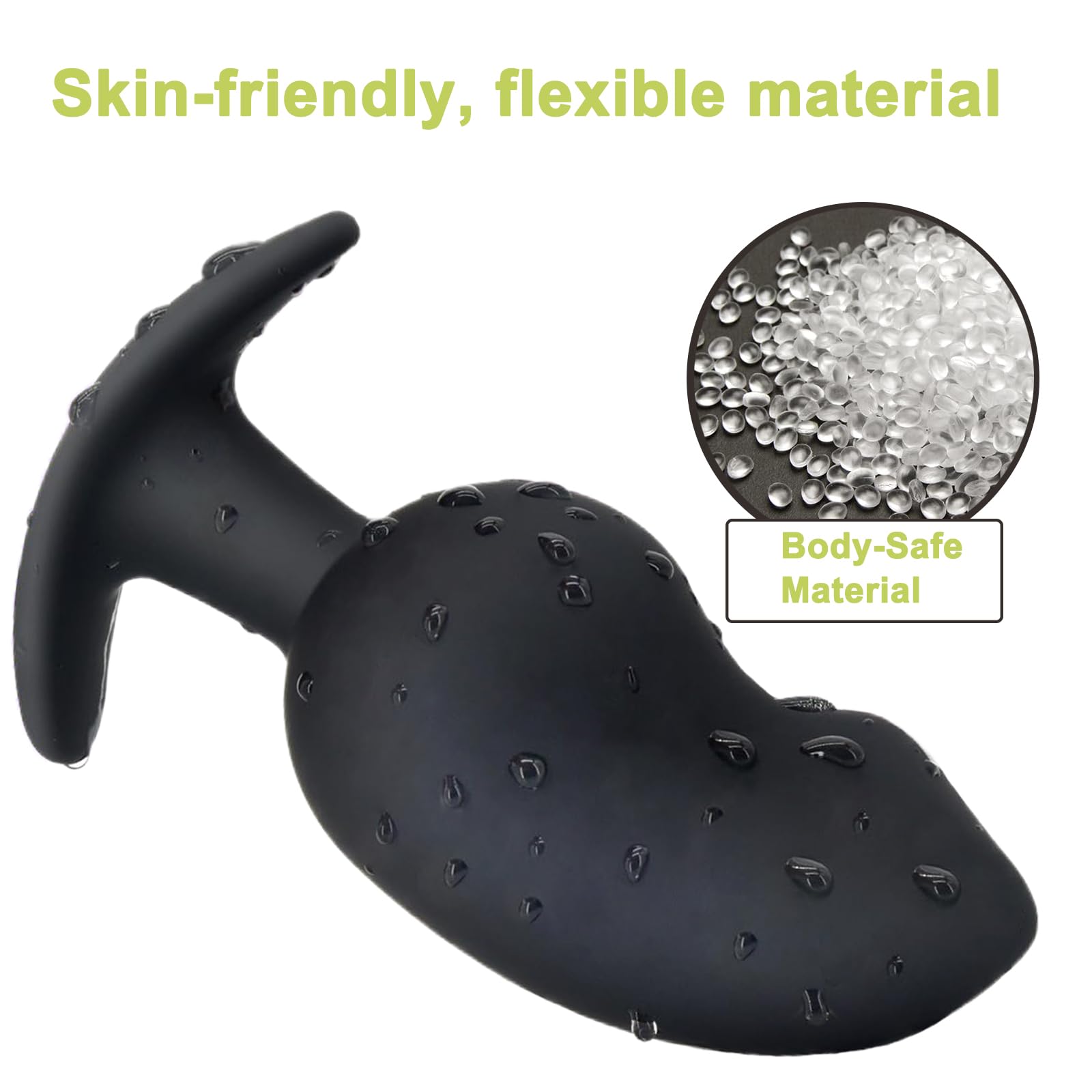 Premium Silicone Anal Plugs Set - Comfortable Butt Plugs for Anal Training & Prostate Stimulation, Curved Base & Slender Waist Design for Long-Term Wear - Perfect for Couples Play, BDSM & Solo Pleasure