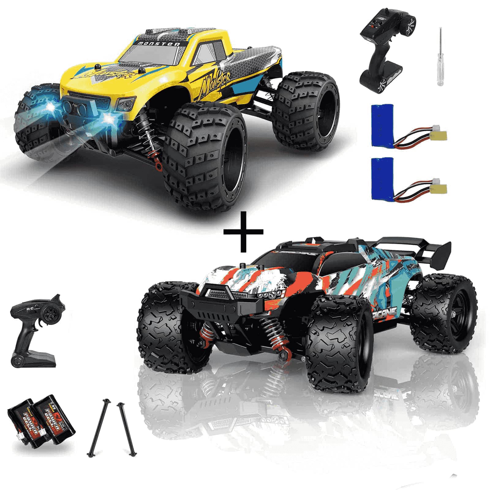 1/18 & 1/16 Scale RC Monster Truck - High Speed Remote Control Car for Adults | Off-Road RC Vehicles for Backyard Racing, Stunt Shows & Outdoor Adventures