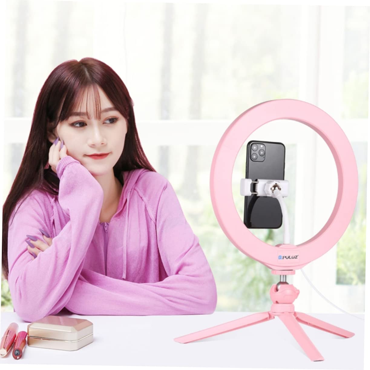 Gatuida 2-Pack Photography Lighting Kit - Adjustable Arc Lamp with Tripod Stand for Camera, Smartphone & Makeup | Perfect for YouTube Videos, Live Streaming, Product Photography & Beauty Content Creation