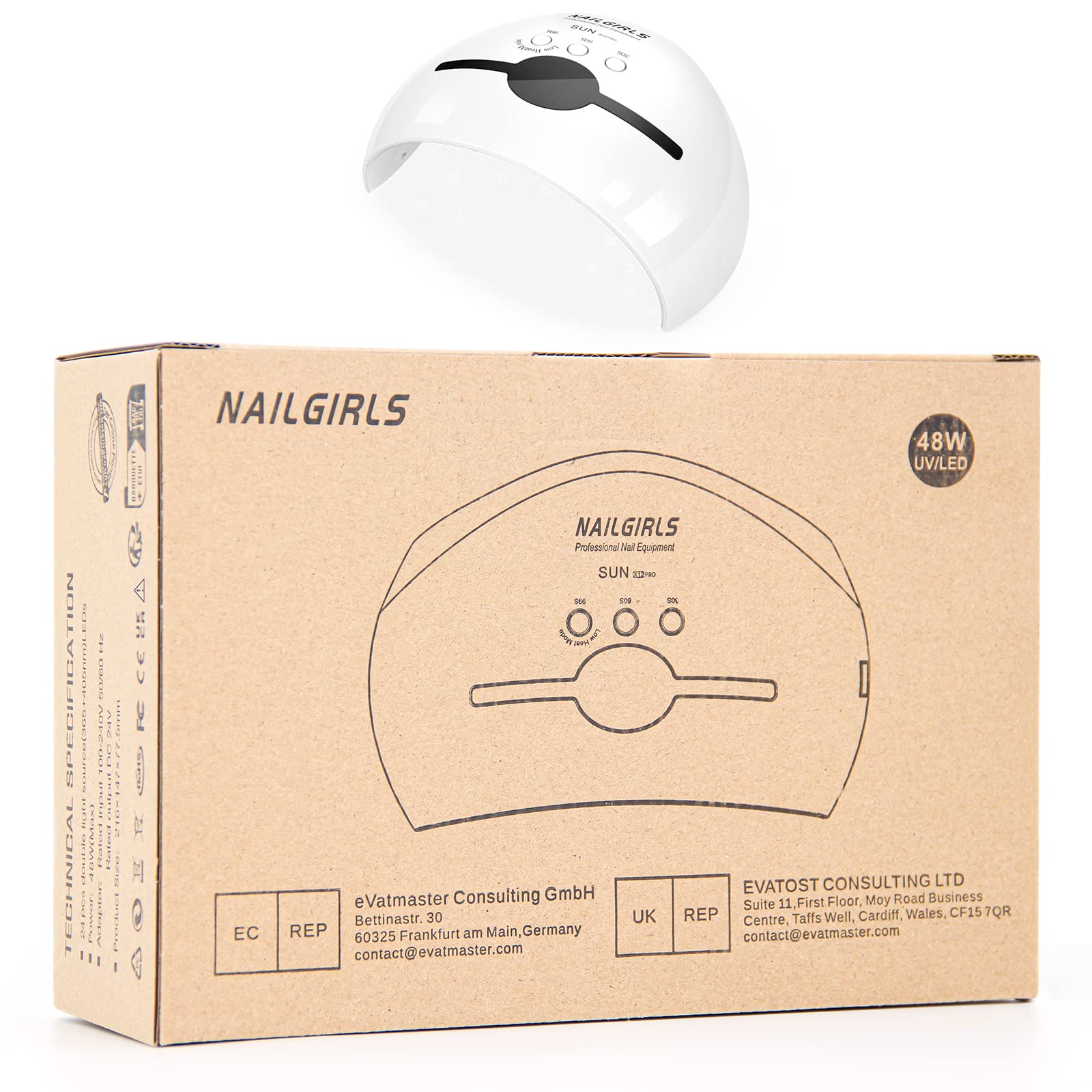 Professional 48W UV LED Nail Lamp for Gel Polish - Portable Salon Manicure & Pedicure Curing Light with 3 Timer Modes & Smart Sensor | Perfect for Home Nail Care, DIY Gel Polish, and Professional Salon Use