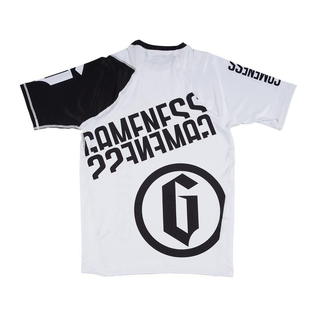Gameness Pro Ranked Short Sleeve Rash Guard - BJJ MMA Grappling Training Shirt for Men & Women - Perfect for Jiu-Jitsu, Wrestling & Martial Arts Practice