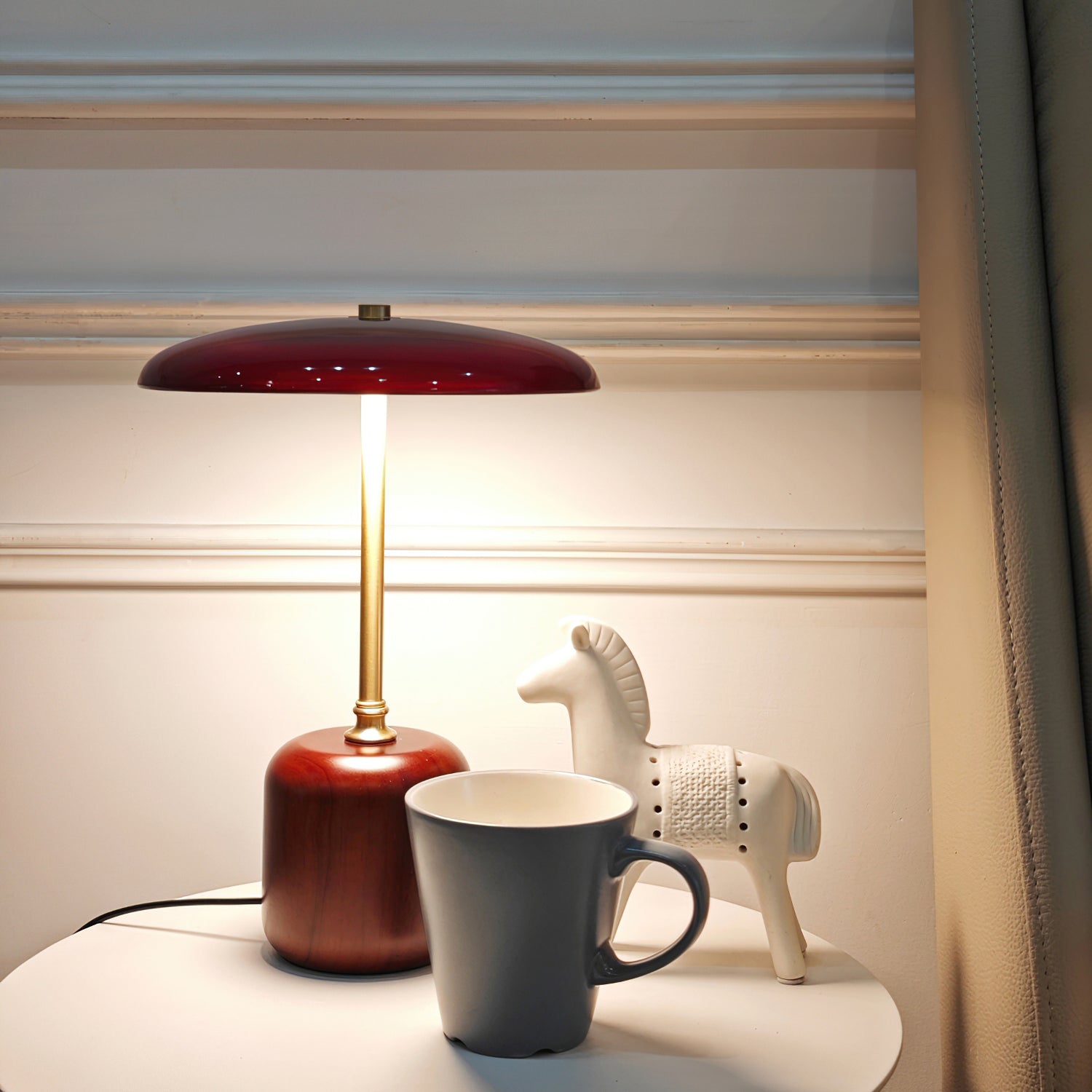 Alaula Modern LED Table Lamp with USB Port - Adjustable Brightness for Bedroom, Living Room & Office Desk Lighting
