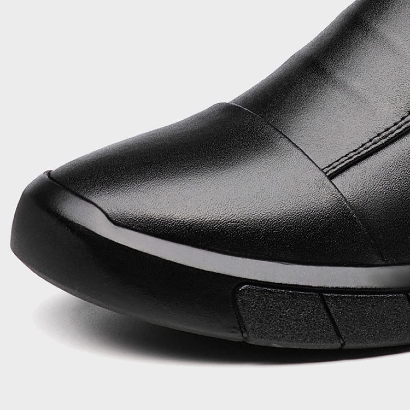 HOXEKLE Men's Casual Loafers Slip-On Dress Shoes with Zipper - Comfortable Office & Party Shoes for Men | Perfect for Business, Work, and Formal Events