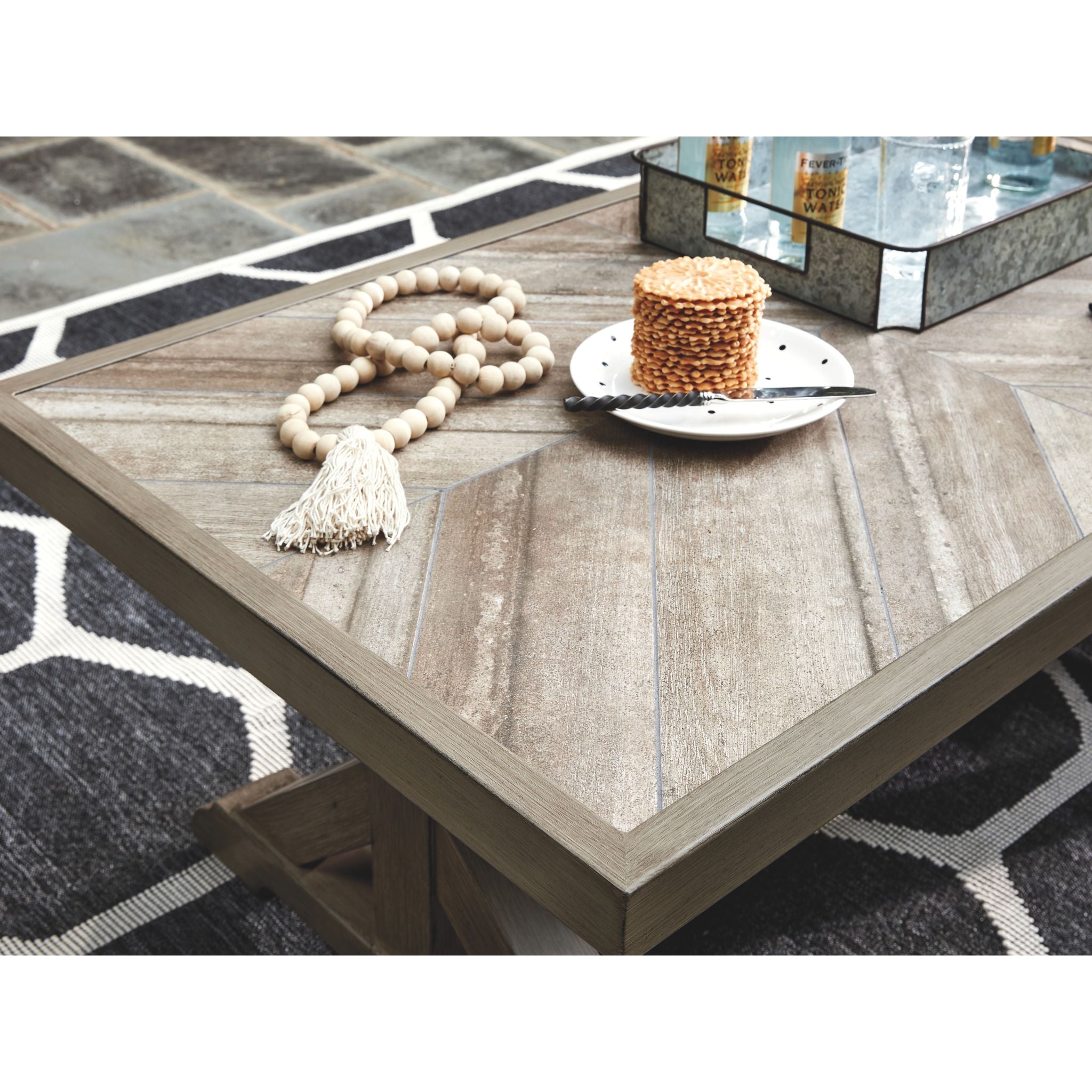 Beachcroft Outdoor Coffee Table - Weather-Resistant & Durable Patio Furniture for Garden, Poolside, and Backyard Relaxation