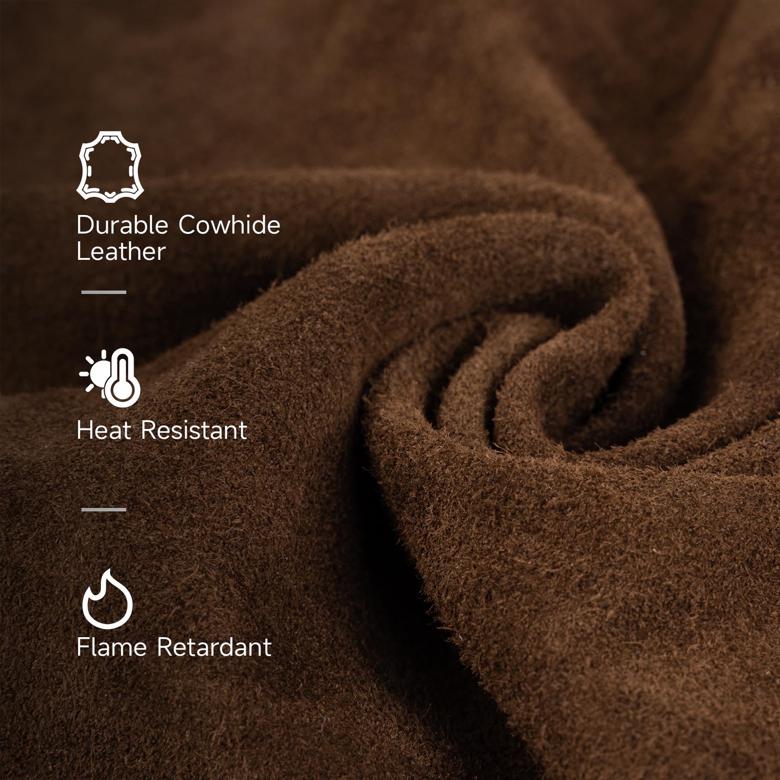YESWELDER Heavy Duty Leather Welding Jacket for Men & Women - Flame Resistant Welding Coat for Arc, MIG, TIG Welding - Perfect for Construction, Metal Fabrication & DIY Projects