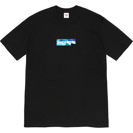 Supreme Emilio Pucci Box Logo T-Shirt - Black & Blue Streetwear Fashion Tee for Men | Casual Wear, Hip Hop Style, Urban Outfits
